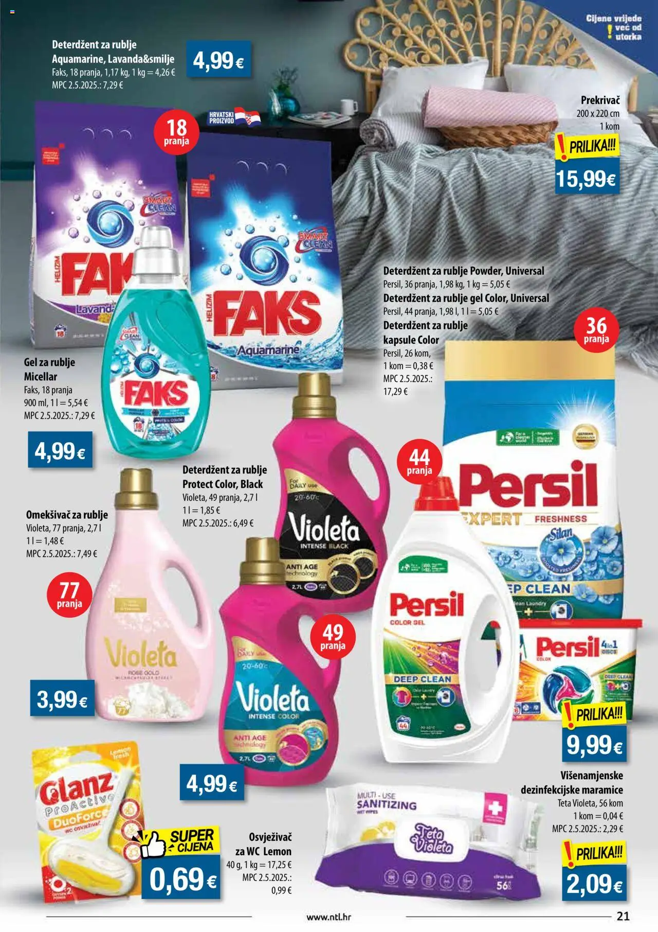NTL katalog | vrijedi od 13.08.2025 | Stranica: 21 | Proizvodi: Faks, Deterdžent, Violeta, Persil