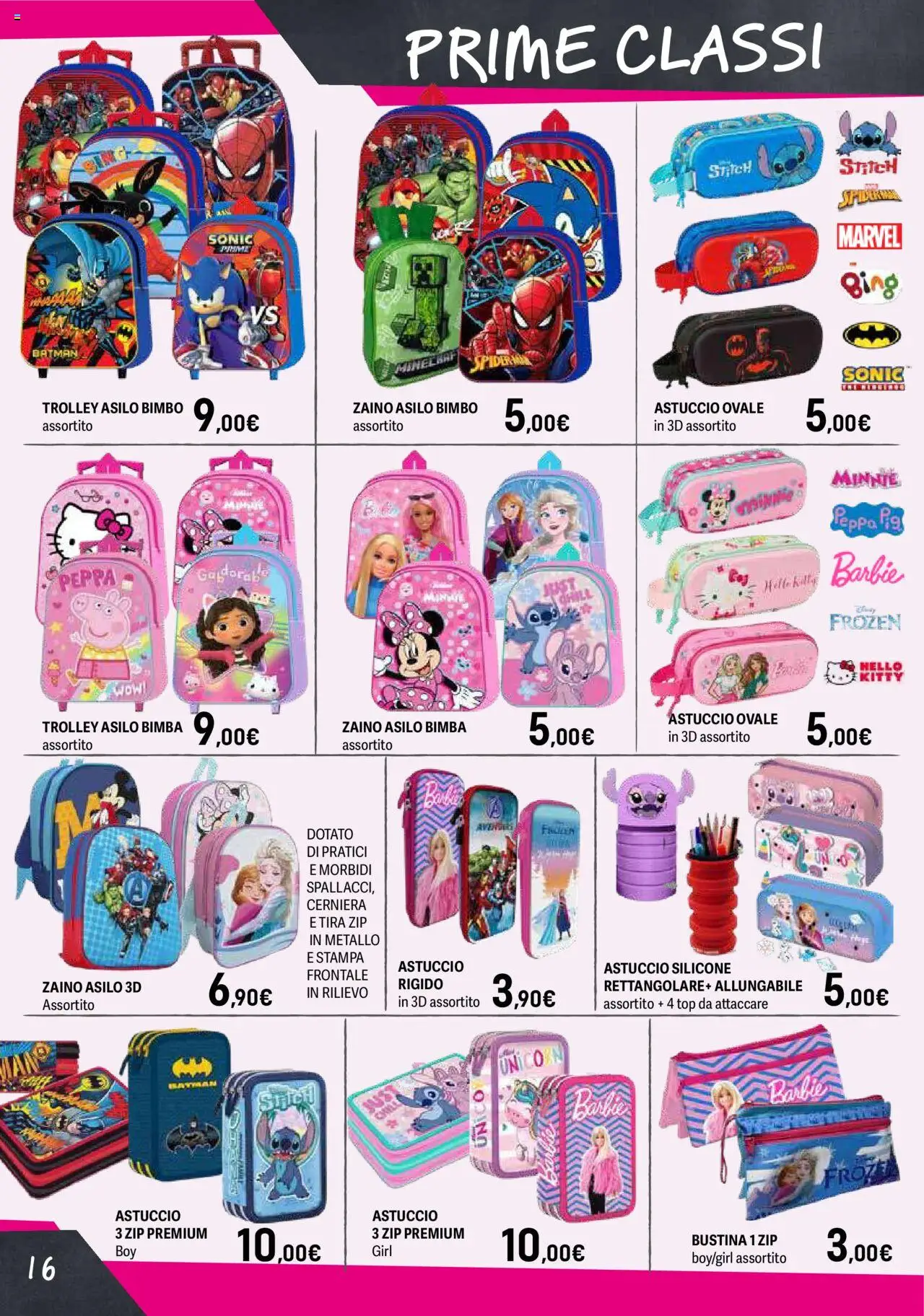 Volantino Orizzonte del 04.08.2025 | Pagina: 16 | Prodotti: Zaino, Top, Silicone, Trolley
