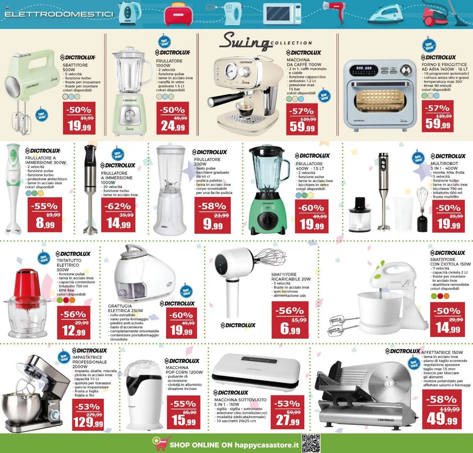 Volantino Happy Casa del 04.12.2025 | Pagina: 13 | Prodotti: Caffè, Tritatutto, USB, Forno