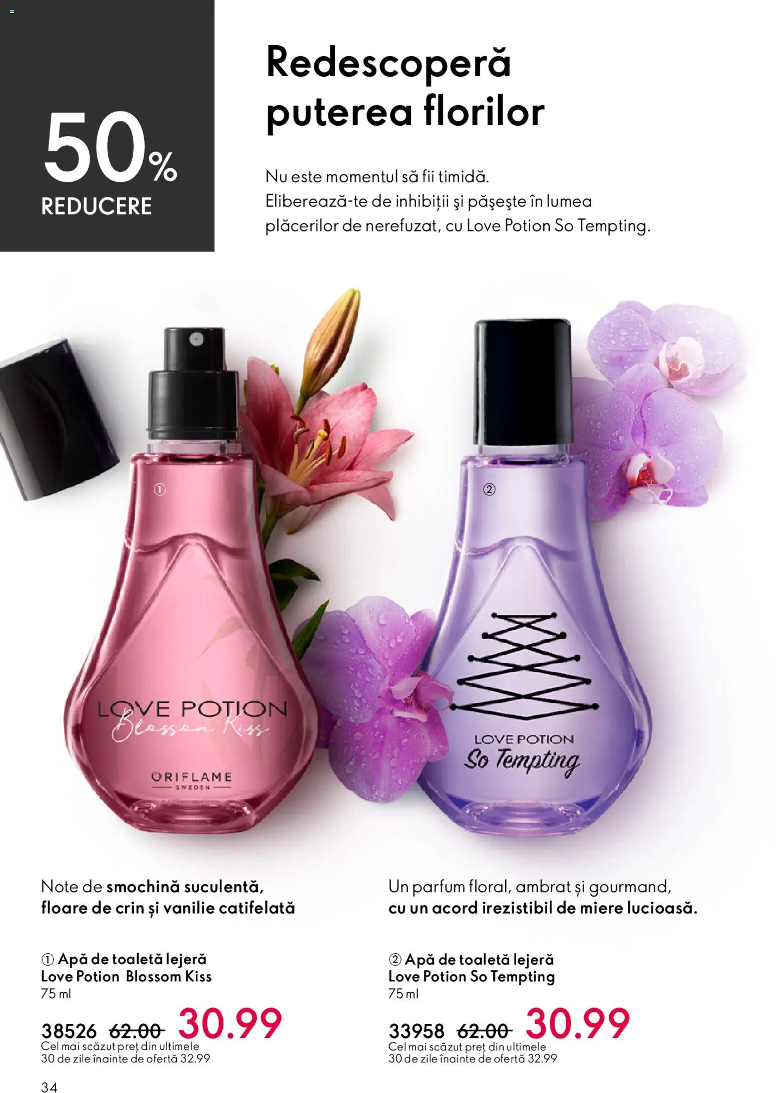 Noul catalog Oriflame – valabil de la 27.05.2026 | Pagină: 34 | Produse: Toaletă, Parfum, Apă de toaletă, Apă
