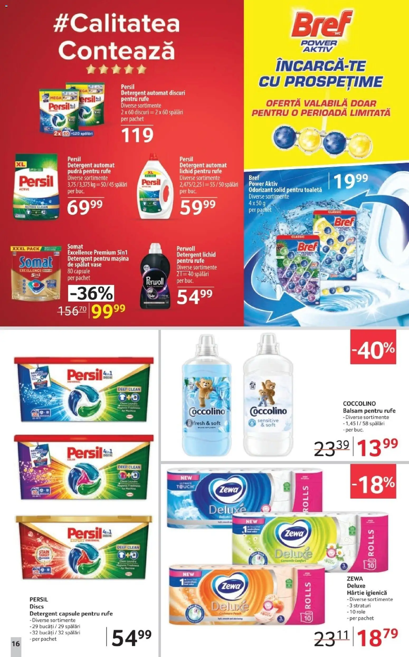 Noul catalog Selgros – valabil de la 12.12.2025 | Pagină: 16 | Produse: Kedi Ödül Oyuncakları, Role, Toaletă, Pudră