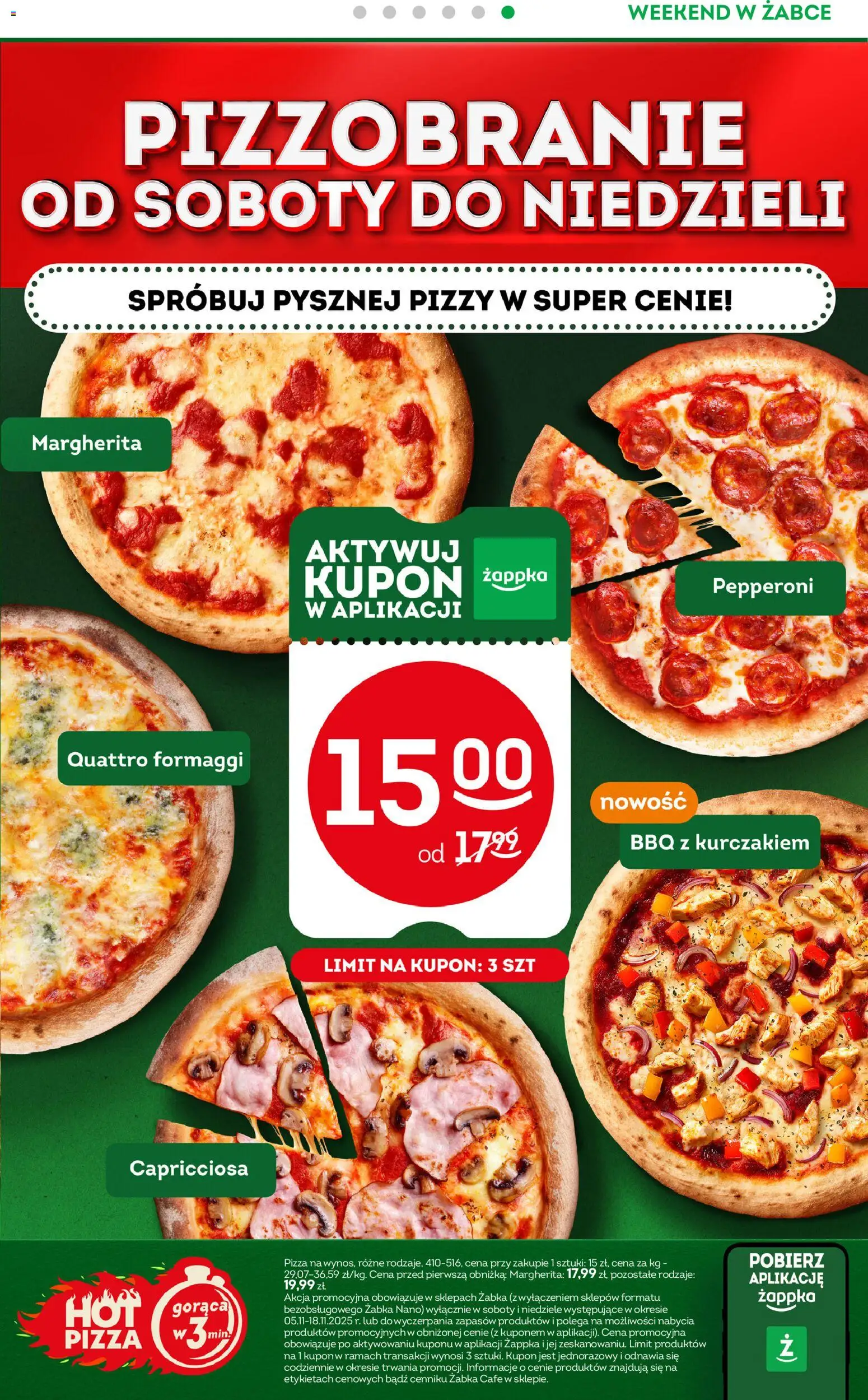 Żabka Gazetka - Weekendowe promocje od 07.11.2025 | Strona: 7 | Produkty: Pizza