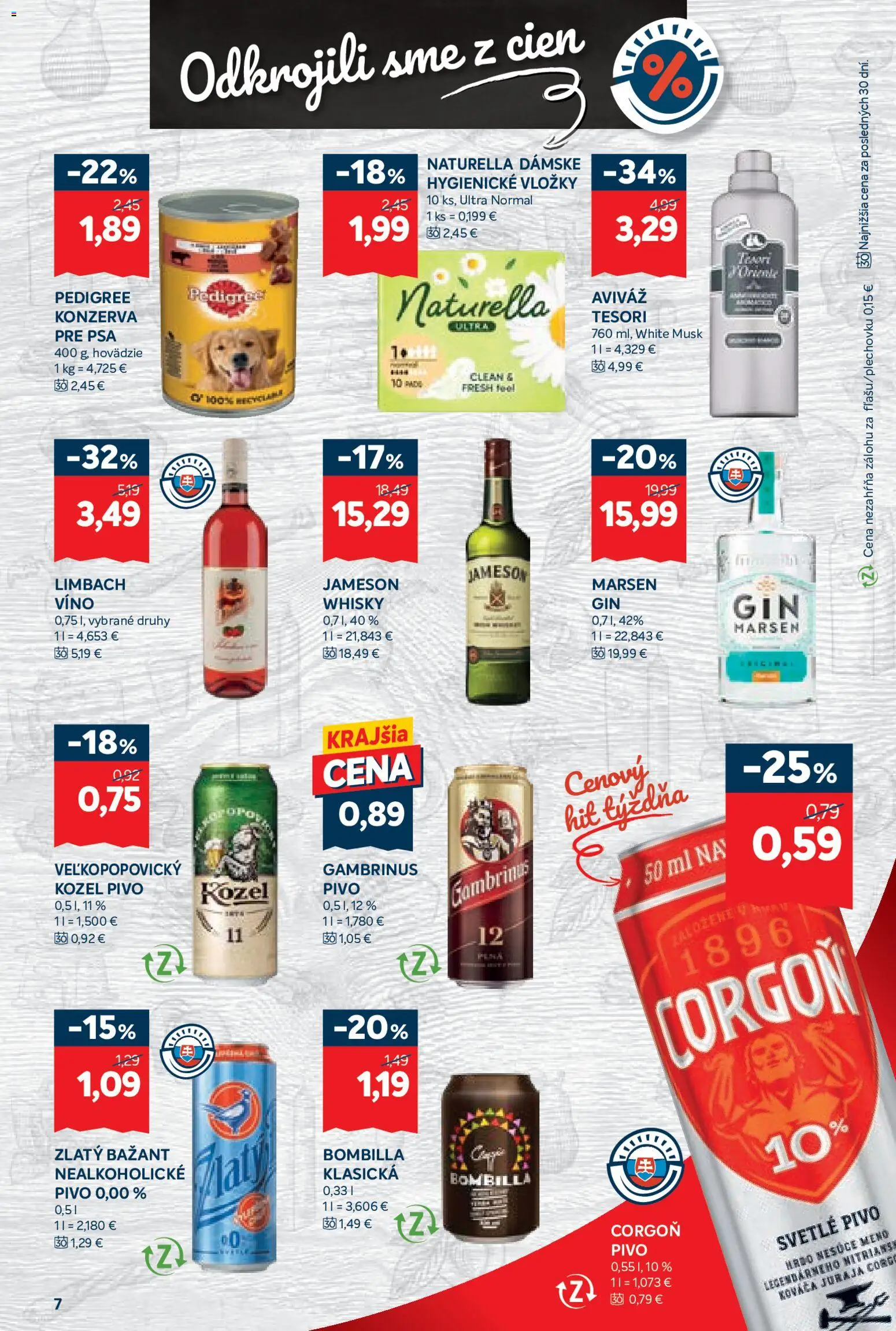 Nové Kraj akcie – leták je platný od 15.01.2026 | Strana: 13 | Produkty: Pivo, Jameson, Zlatý Bažant, Gambrinus