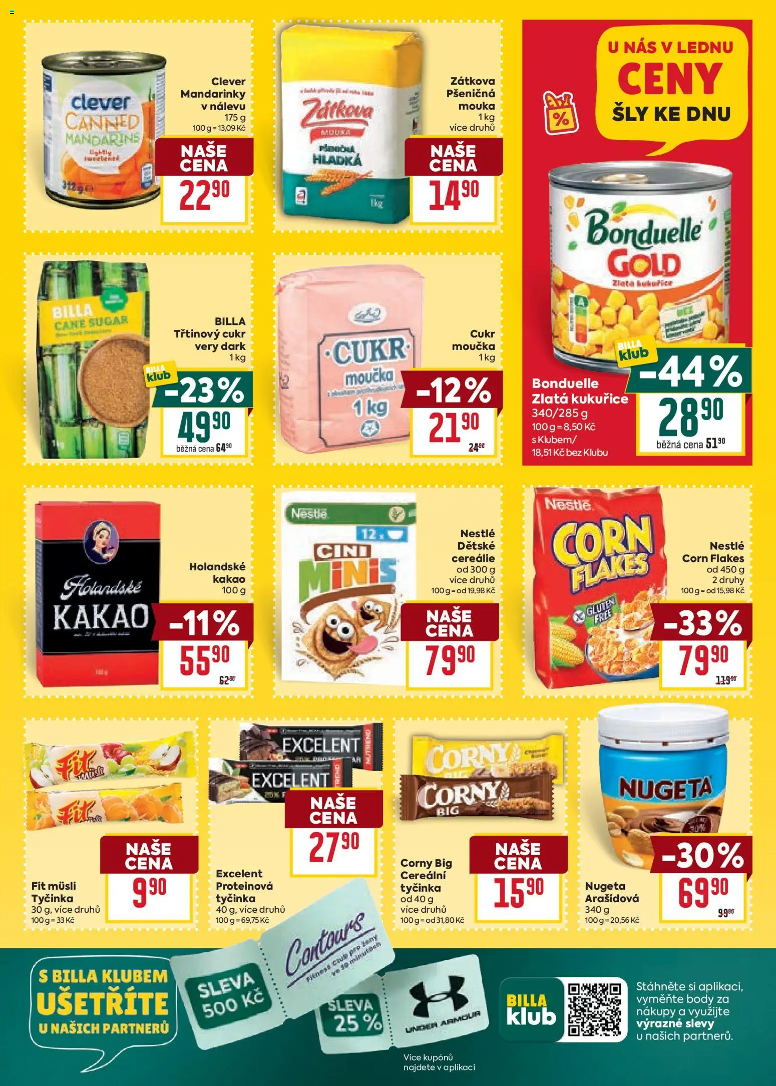 Billa Velký leták od 21.01.2026 | Strana: 23 | Produkty: Mandarinky, Nugeta, Mouka, Clever