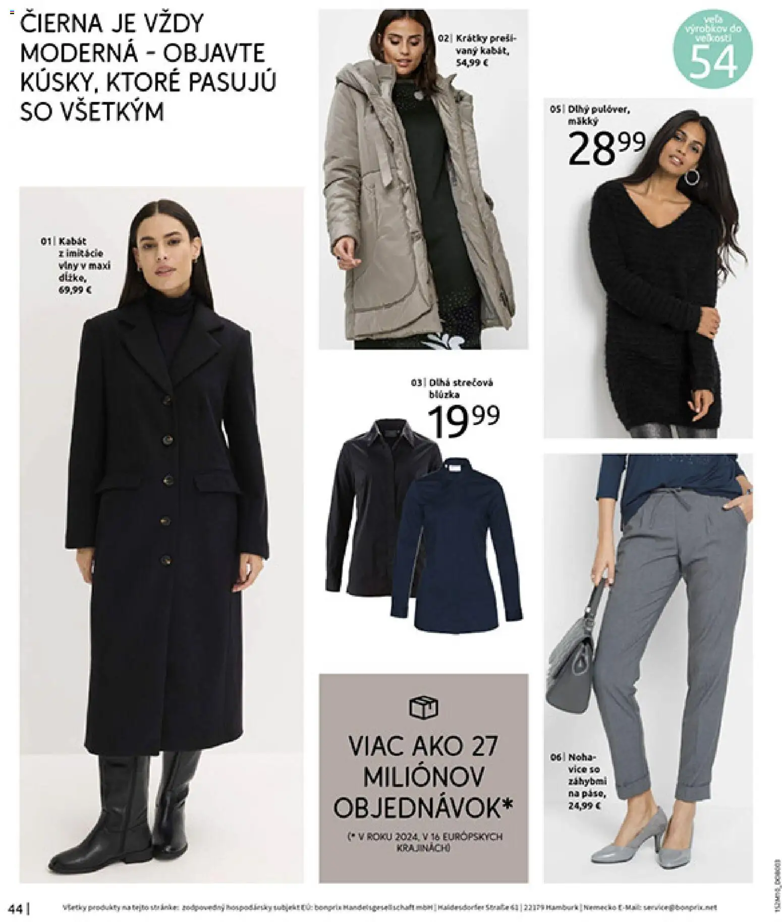 Nové Bonprix akcie – leták je platný od 24.11.2025 | Strana: 46 | Produkty: Blúzka, Kabát