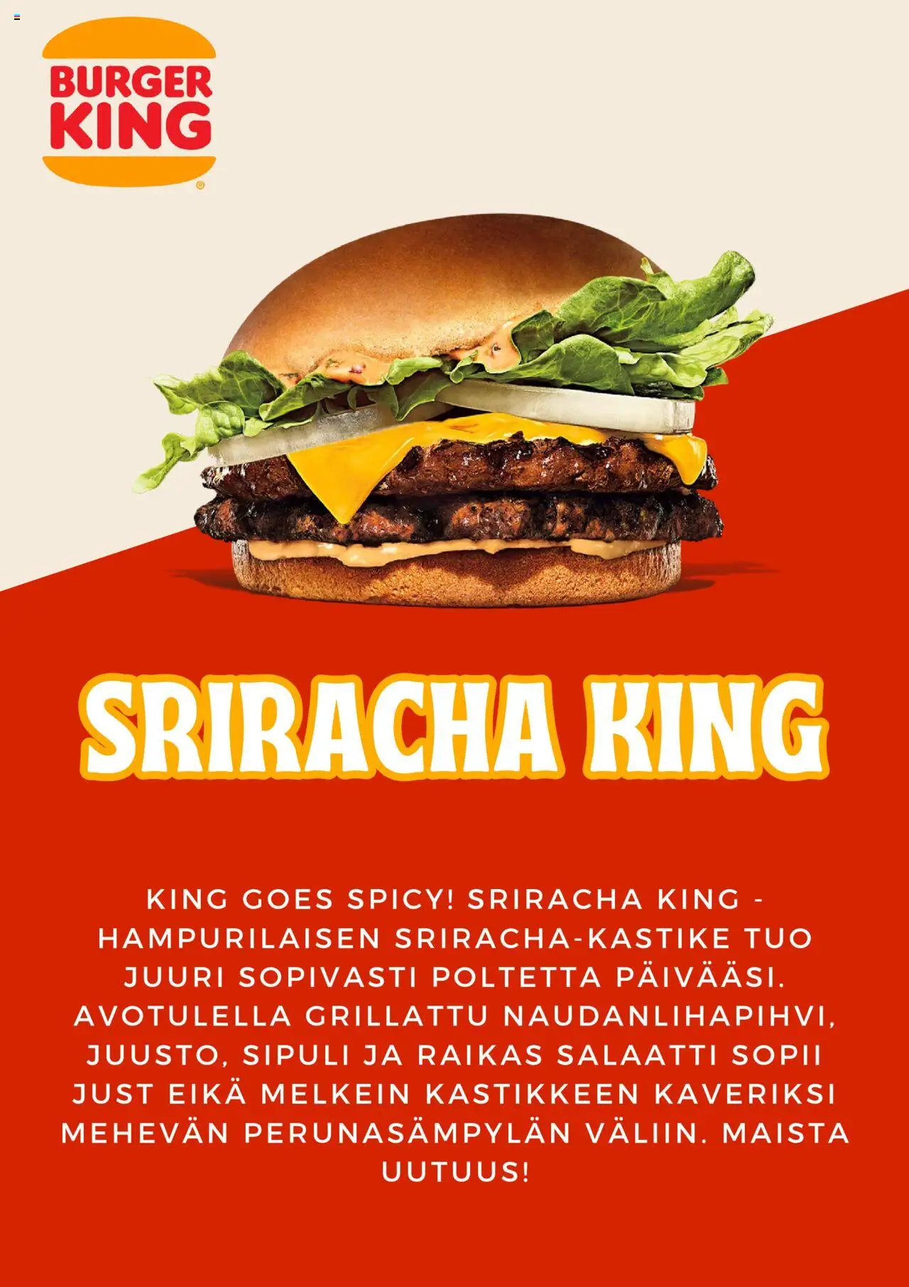 Burger King tarjoukset – voimassa 13.10.2025 alkaen | Sivu: 7 | Tuotteet: Sriracha, Salaatti