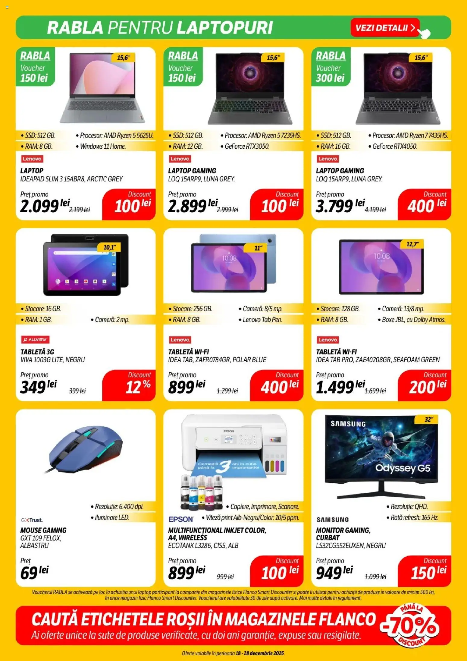 Noul catalog Flanco – valabil de la 18.12.2025 | Pagină: 11 | Produse: Laptop, Tabletă, Monitor, Babak