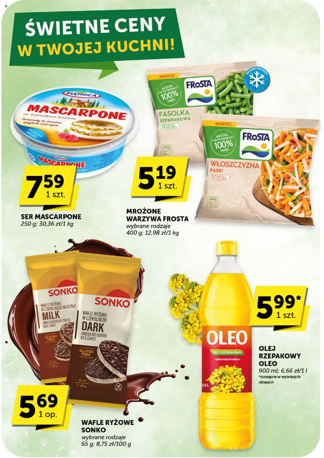 Euro Sklep Gazetka od 16.10.2025 | Strona: 25 | Produkty: Olej rzepakowy, Wafle, Olej, Ser mascarpone