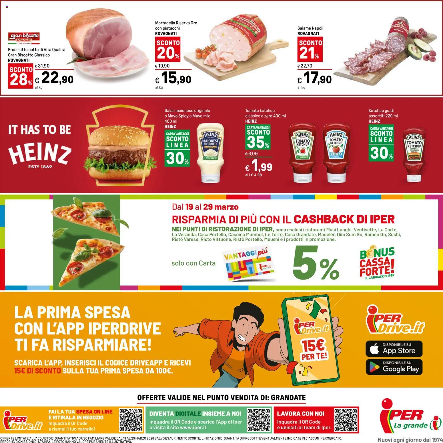 Volantino Iper del 19.03.2026 | Pagina: 40 | Prodotti: Prosciutto Cotto, Ketchup, Salsa, Pistacchi