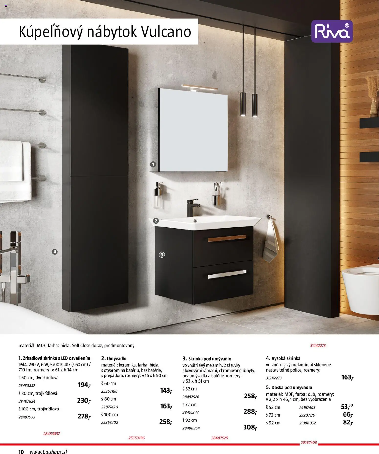 Nové Bauhaus akcie – leták je platný od 15.12.2025 | Strana: 10 | Produkty: Nábytok, Kupeľňový nábytok, Skrinka pod umývadlo, Skrinka