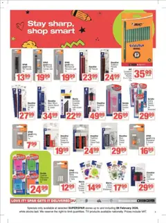Superspar specials catalogue – valid from 09.02.2026 | Page: 9 | Products: Pencil, TV