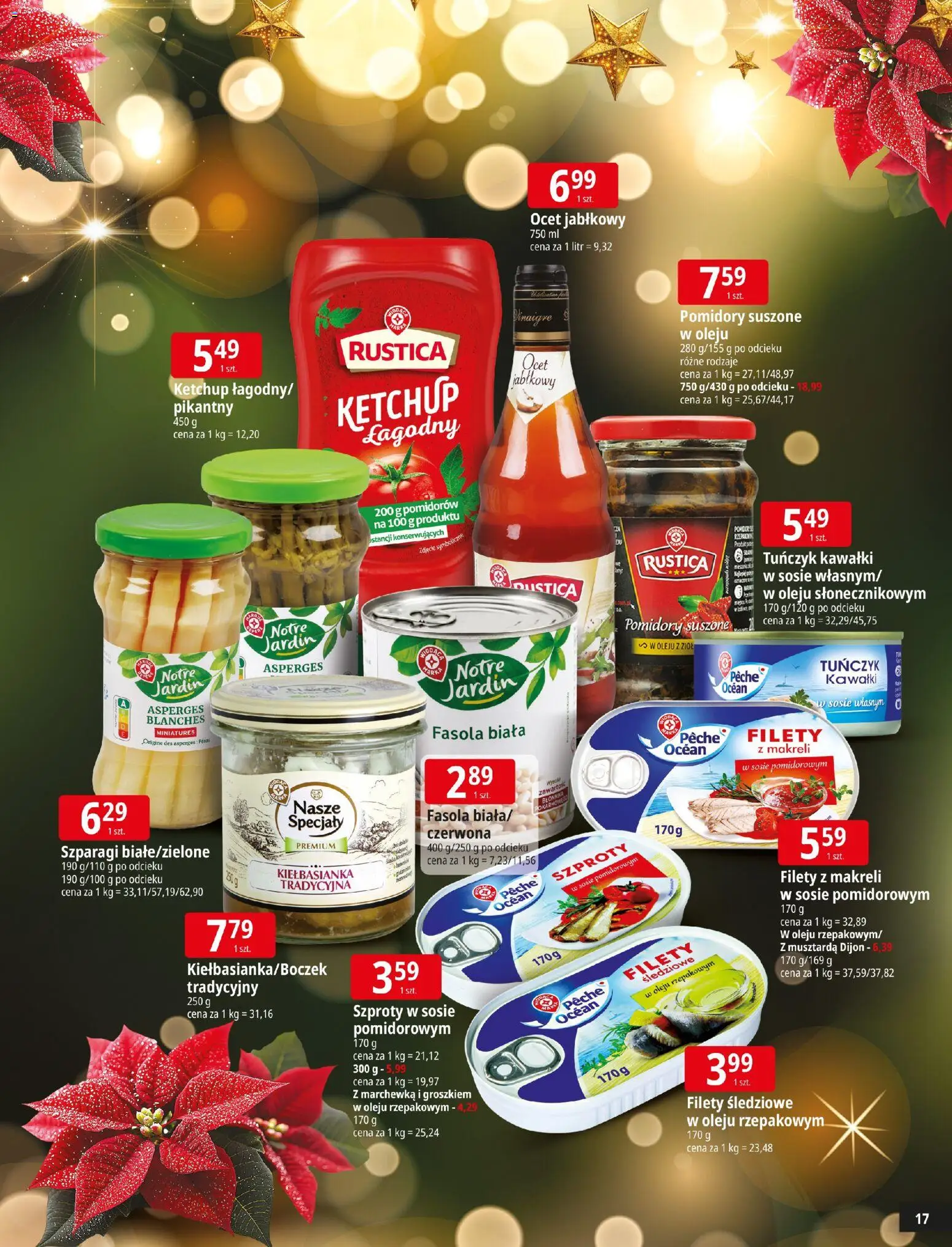 E.Leclerc Gazetka - Kłodzko Święta od 09.12.2025 | Strona: 17 | Produkty: Fasola biała, Pomidory suszone, Pomidory, Marchewka