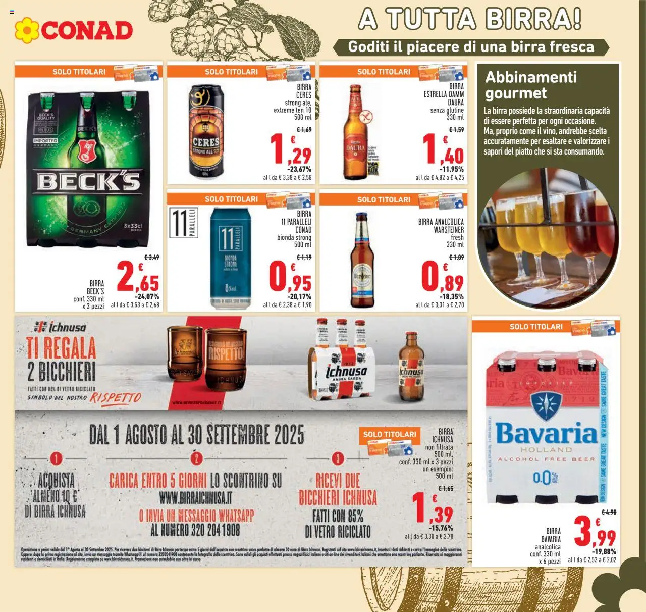Volantino Conad del 14.08.2025 | Pagina: 15 | Prodotti: Birra, Ceres, Piatto