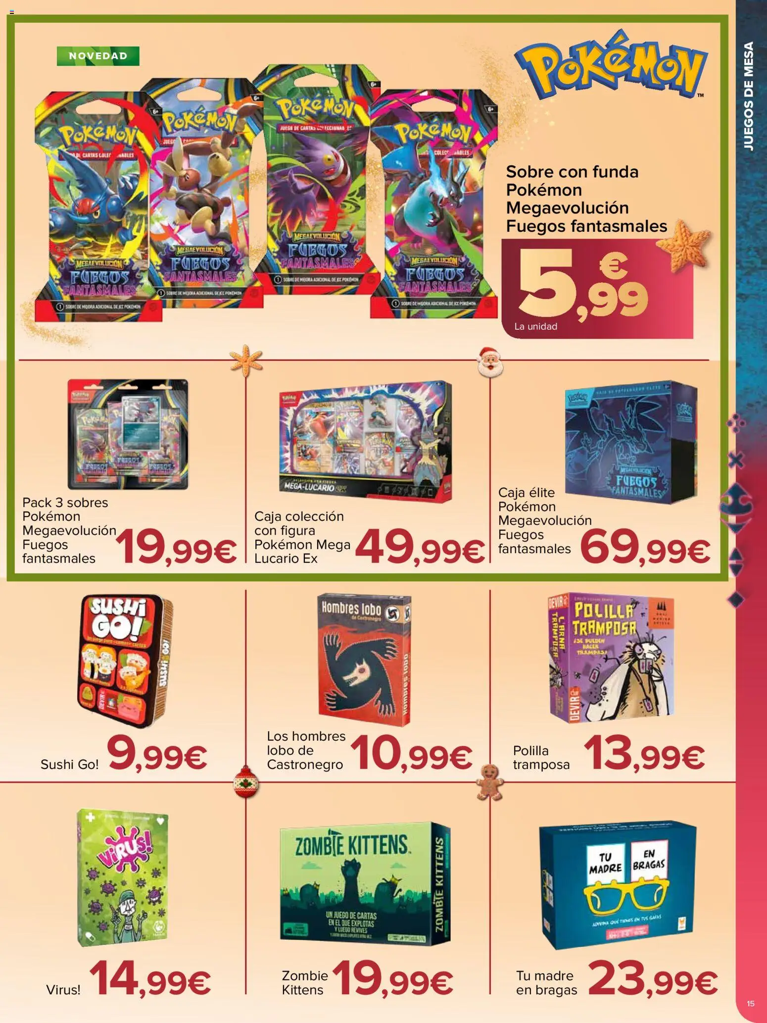 Carrefour folleto │ válido desde el 10.12.2025 | Página: 15 | Productos: Juegos de mesa, Funda, Mesa, Caja