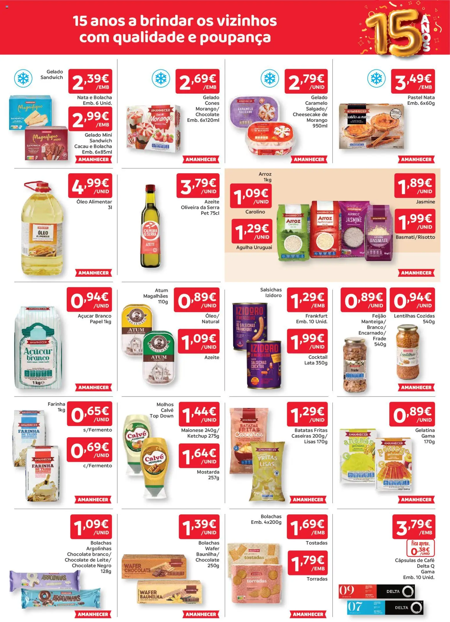 Amanhecer folheto │ válido de 23.04.2026 | Página: 3 | Produtos: Delta q, Bolachas, Café, Chocolate
