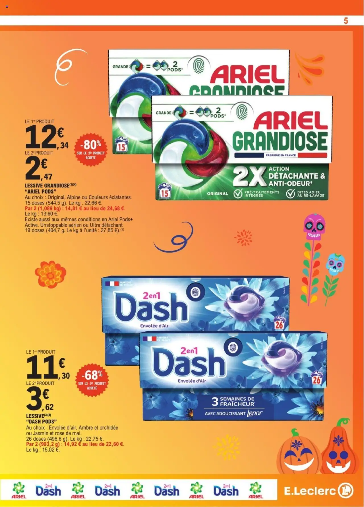 {H1} | Page: 5 | Produits: Ariel, Adoucissant, Orchidée, Lessive