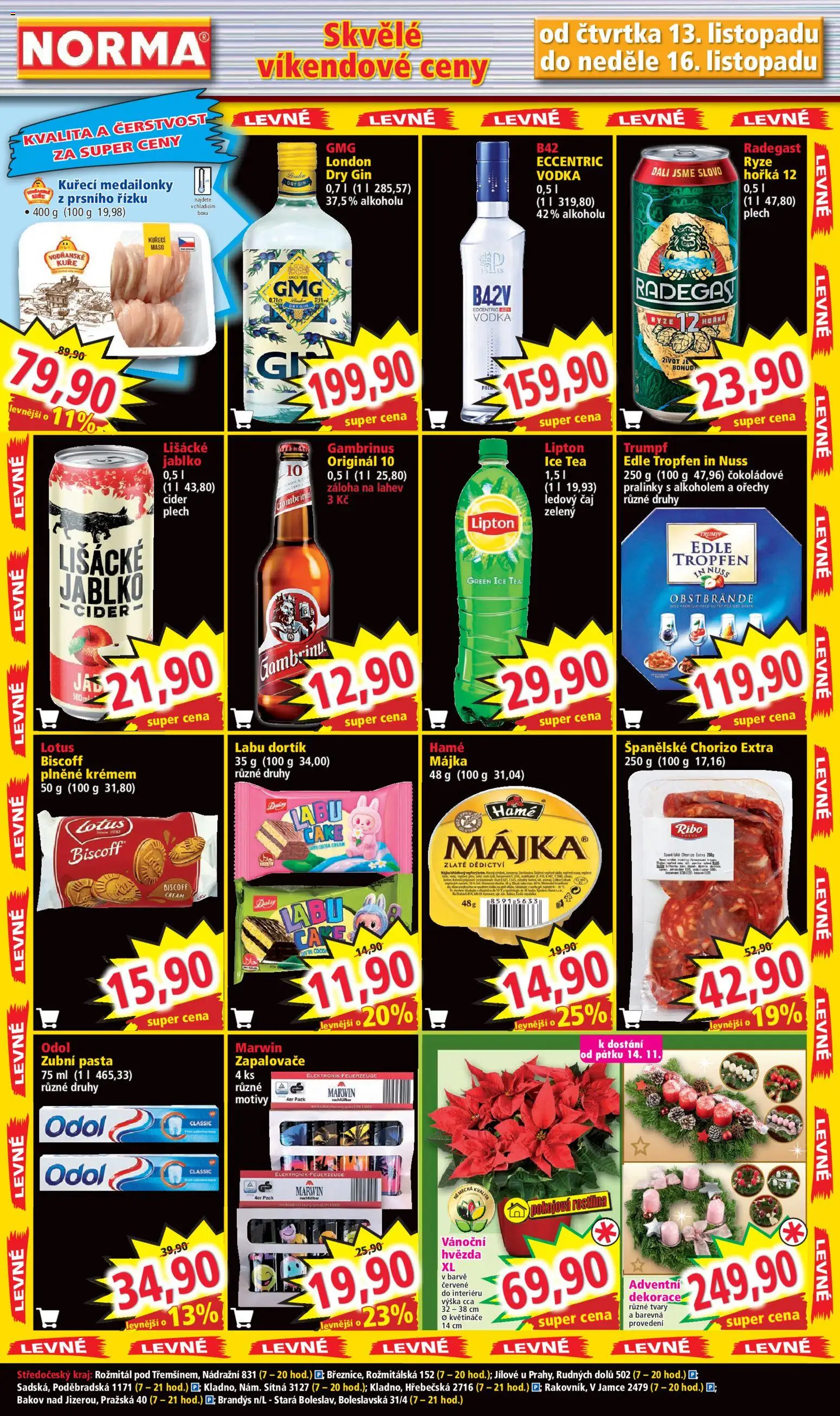 Norma leták od 10.11.2025 | Strana: 7 | Produkty: Cider, Lotus Biscoff, Dry gin, Ledový čaj