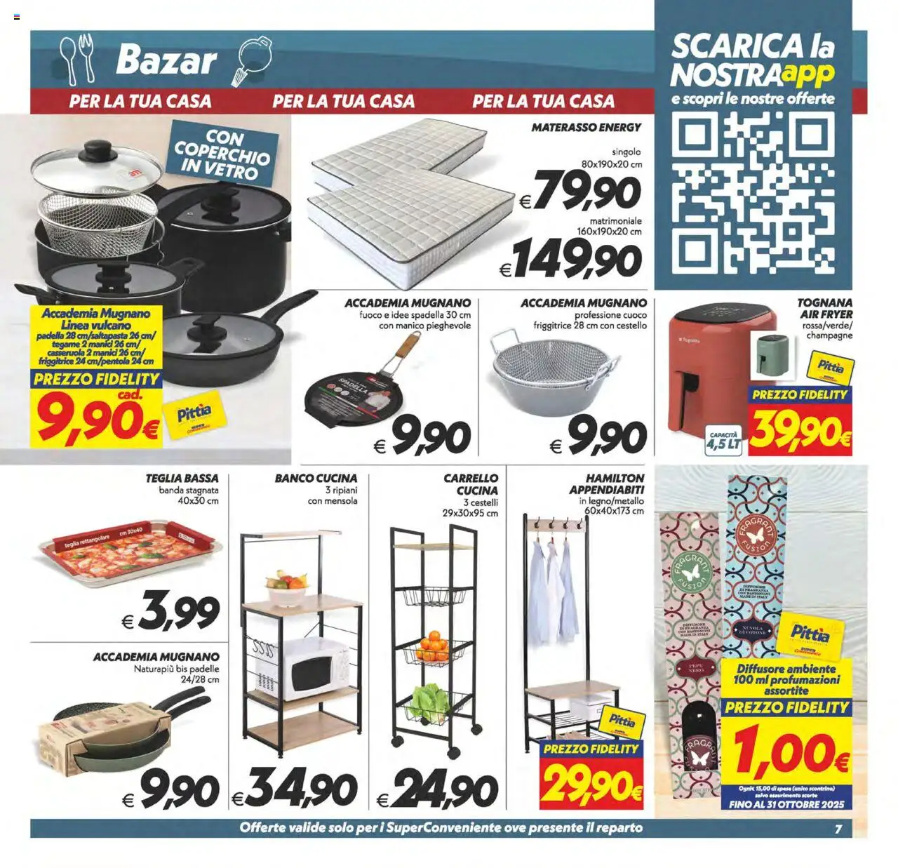 Volantino SuperConveniente del 12.09.2025 | Pagina: 32 | Prodotti: Casseruola, Materasso, Mensola, Appendiabiti