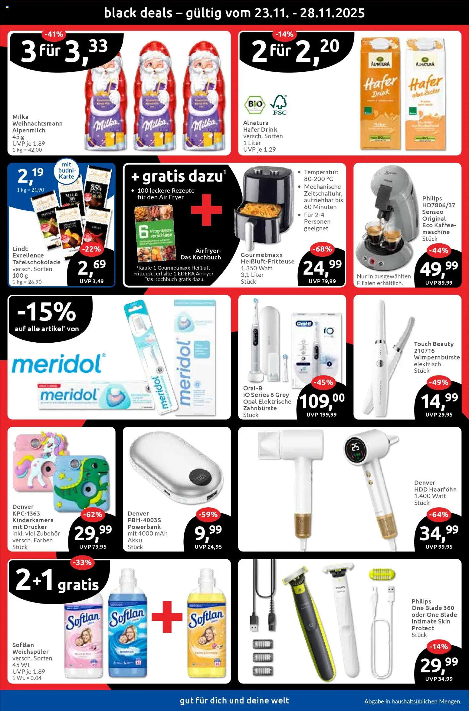 Budni - Black Friday – gültig ab 24.11.2025 | Seite: 11 | Produkte: Philips, Zahnbürste, Haarföhn, Drucker