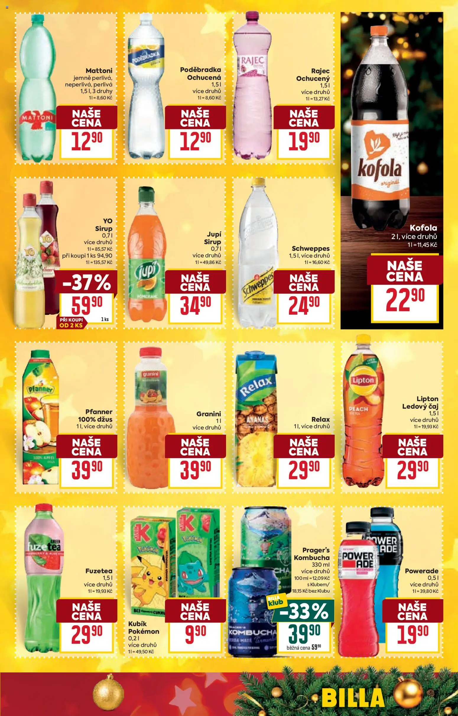 Billa Velký leták od 17.12.2025 | Strana: 43 | Produkty: Mattoni, Kombucha, Džus, Ananas