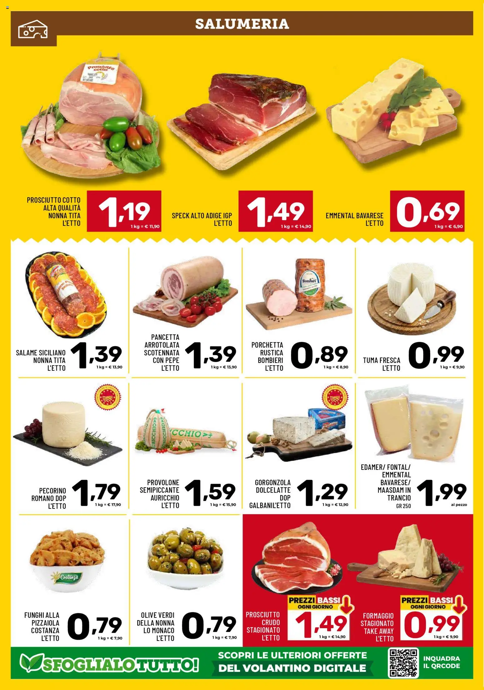 Volantino Il Centesimo del 17.04.2026 | Pagina: 2 | Prodotti: Speck, Formaggio, Prosciutto, Funghi