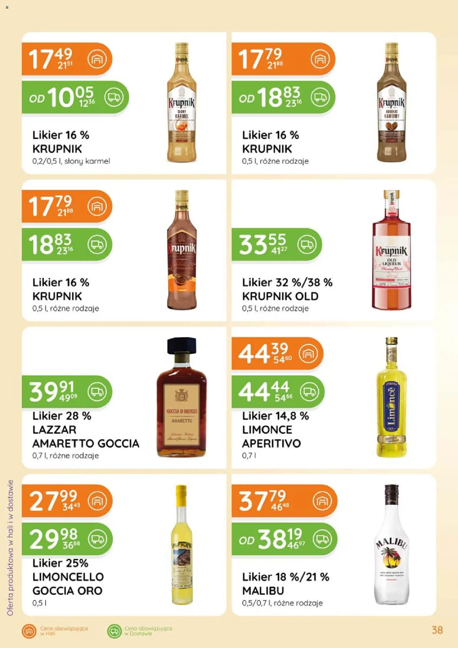 Eurocash Gazetka - Katalog Alkoholowy od 01.02.2026 | Strona: 38 | Produkty: Limoncello, Amaretto