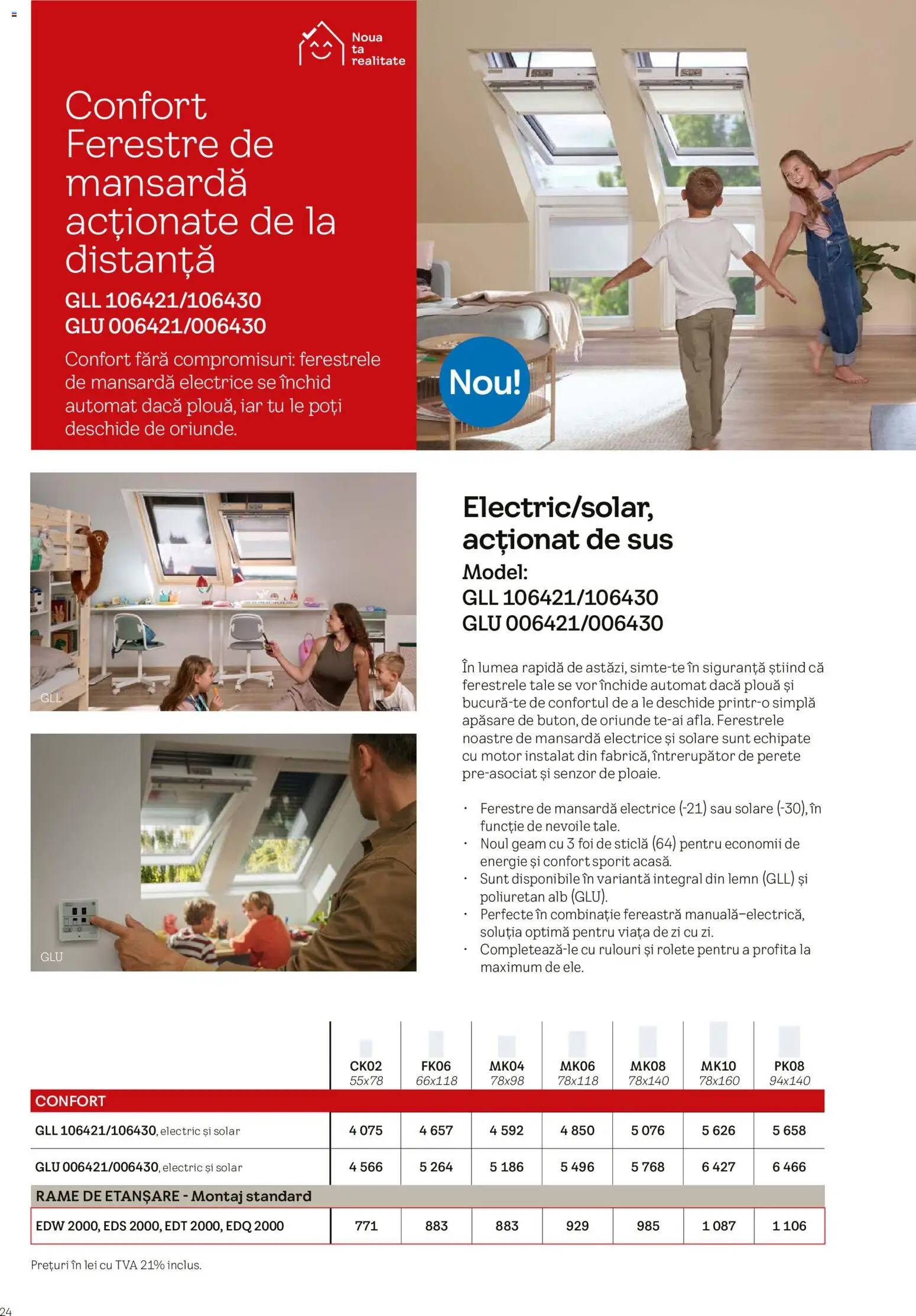 Noul catalog Velux – valabil de la 03.02.2026 | Pagină: 24 | Produse: Fereastră