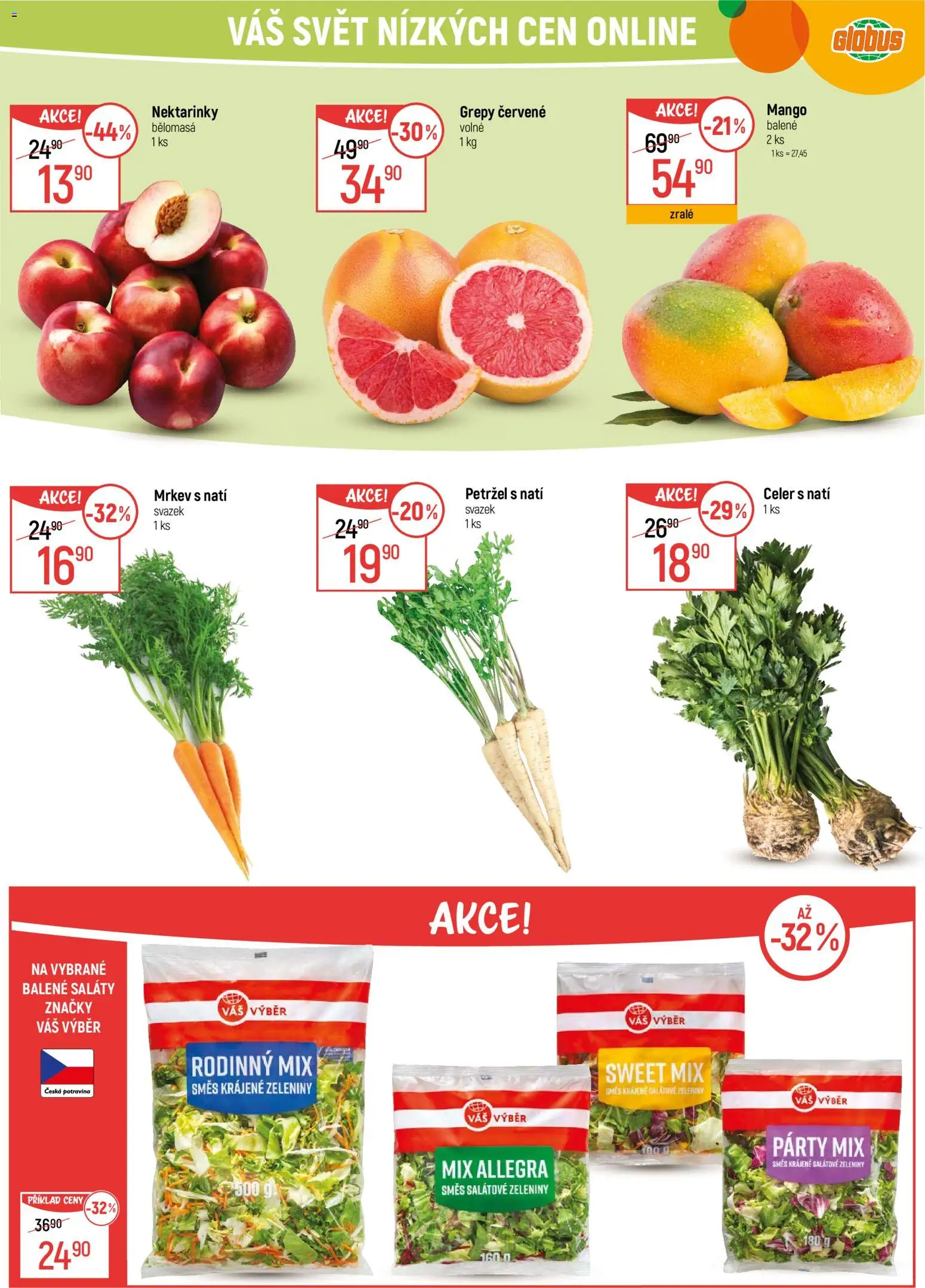 Globus leták - Havířov od 14.01.2026 | Strana: 20 | Produkty: Mango, Saláty, Mrkev, Celer