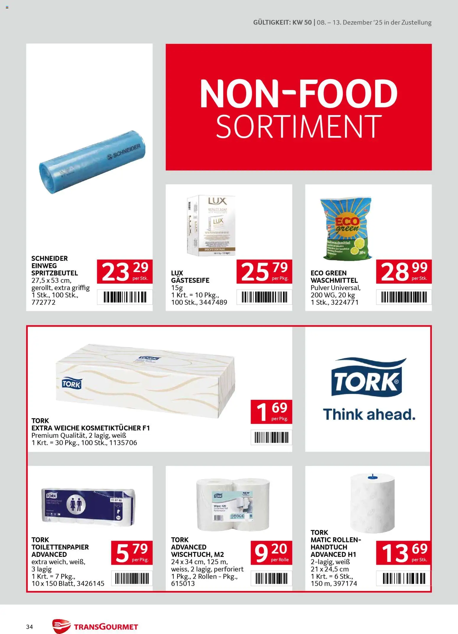 Transgourmet Zustellaktion gültig ab 08.12.2025 | Seite: 34 | Produkte: Waschmittel