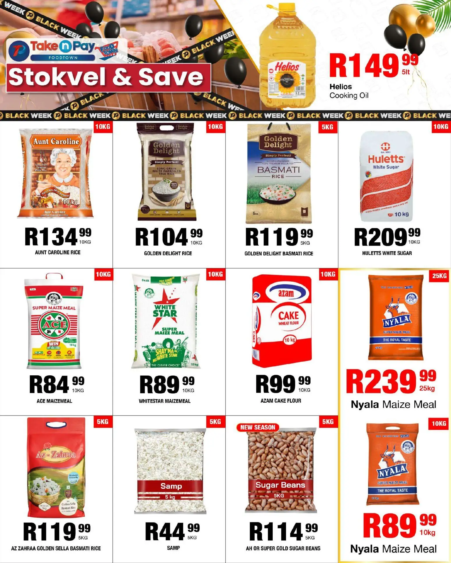 New Take n Pay catalogue – valid from 25.11.2025 | Page: 18 | Products: Flour, Beans, Maize meal, Oil