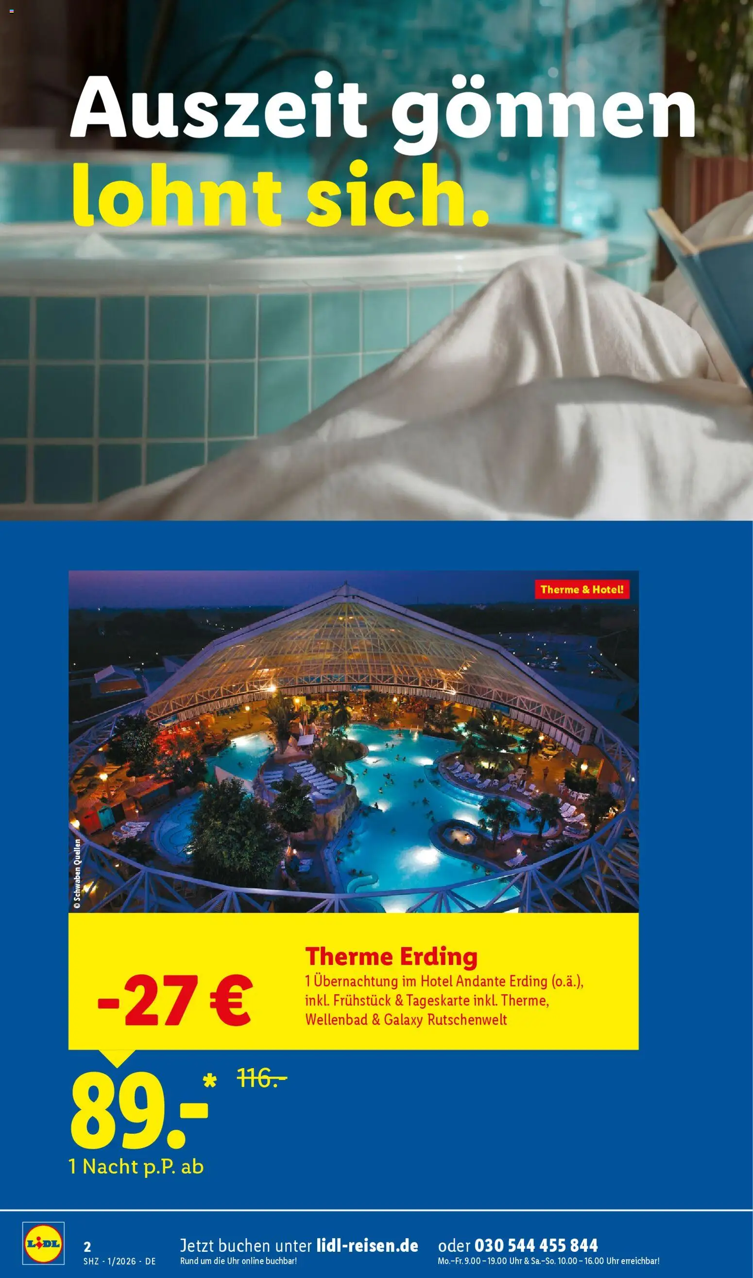 Lidl Reisen Januar Experiences – gültig ab 29.12.2025 | Seite: 2 | Produkte: Uhr