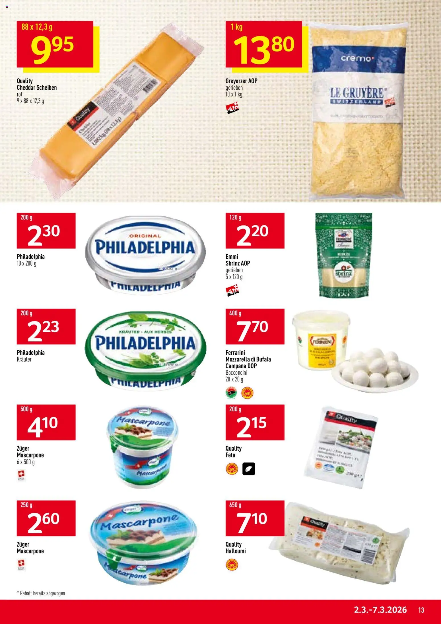 Prodega Aktionen – gültig ab 02.03.2026 | Seite: 13 | Produkte: Feta, Mascarpone