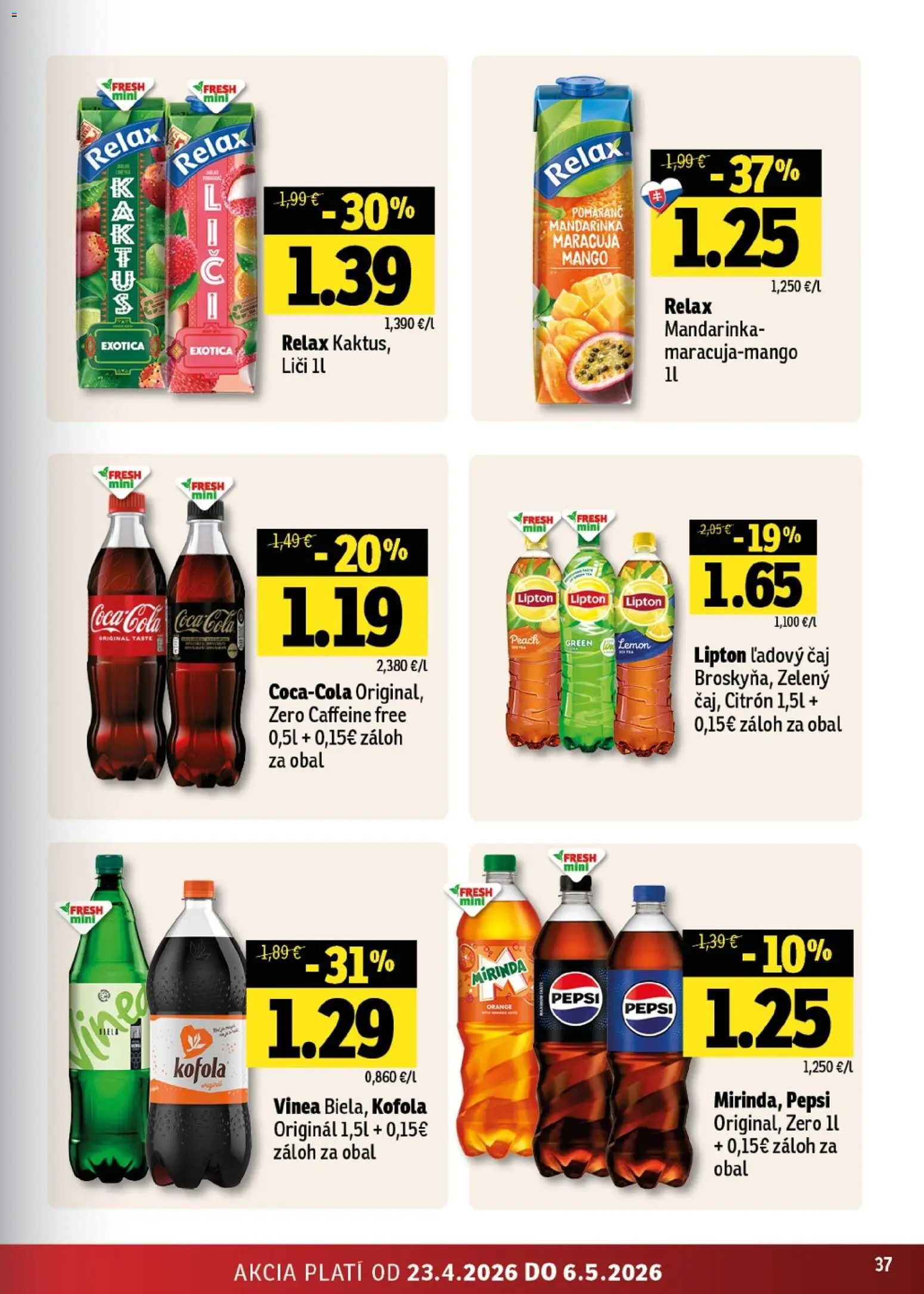 Nové Fresh akcie – leták je platný od 23.04.2026 | Strana: 37