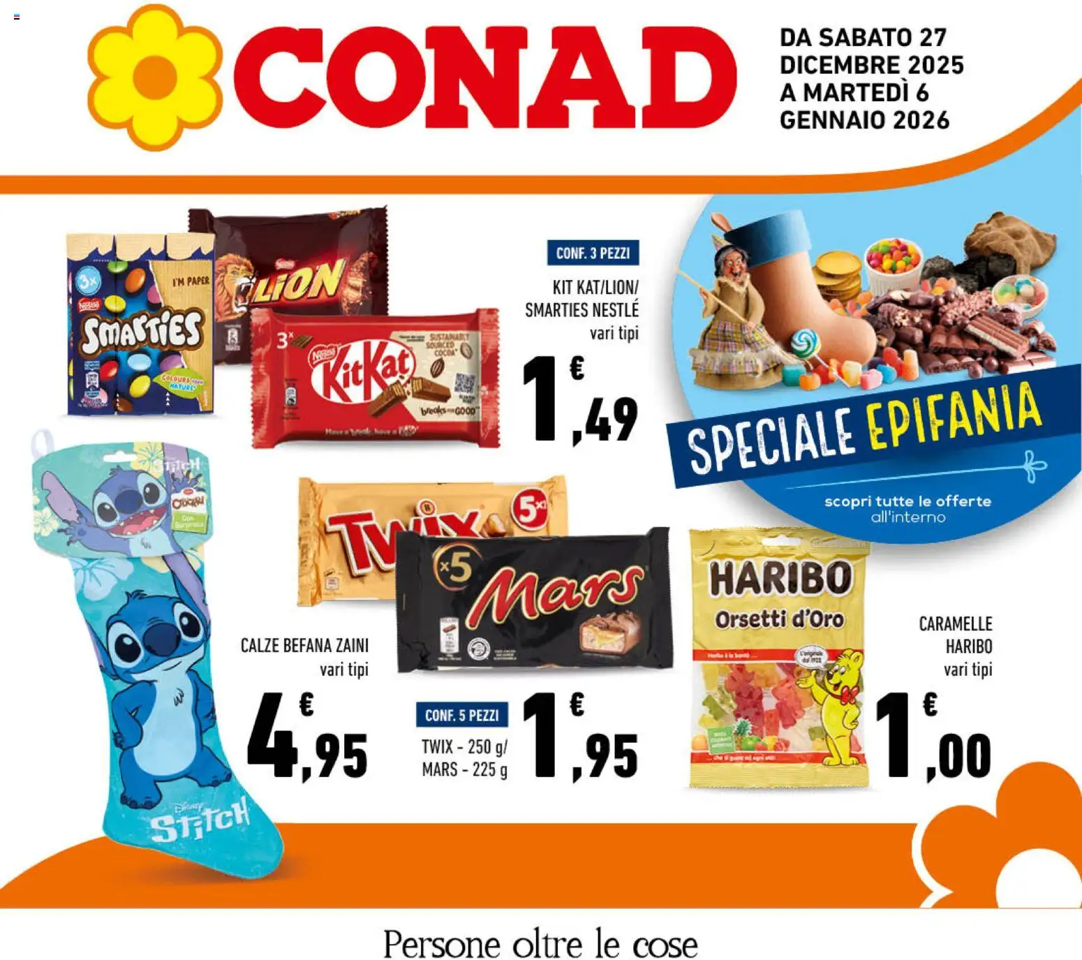 Volantino Conad del 27.12.2025 | Pagina: 1 | Prodotti: Caramelle
