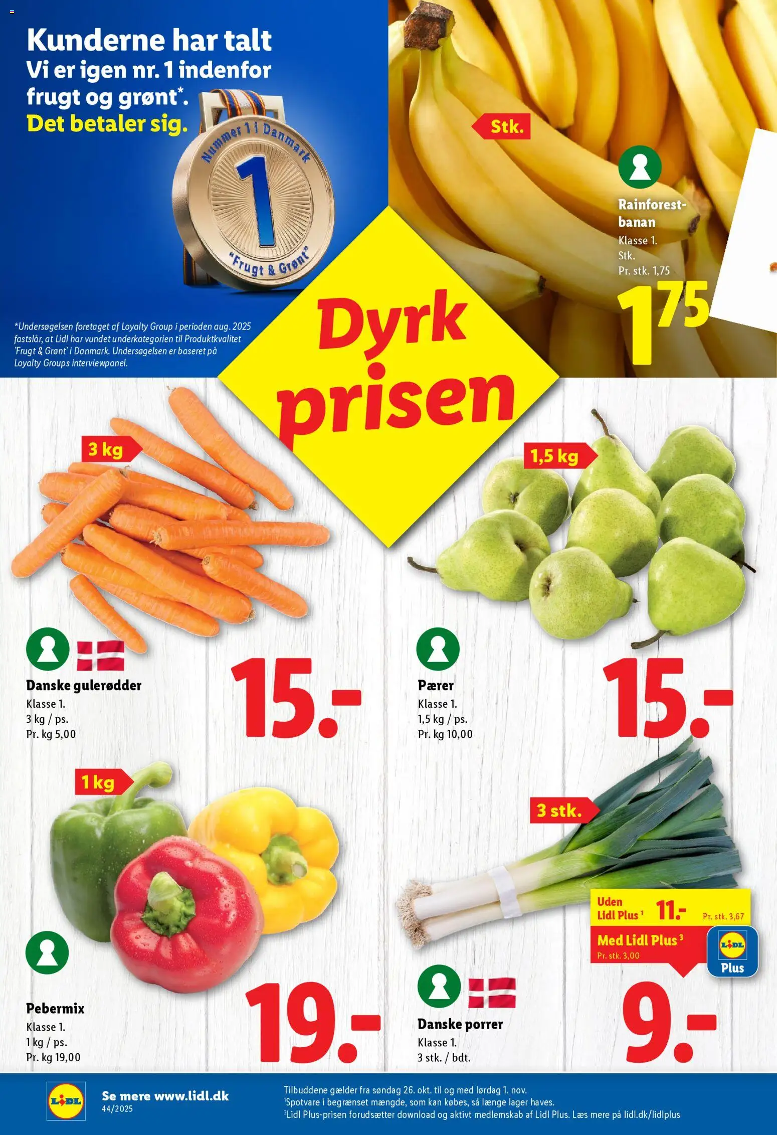 Lidl tilbudsavis – gyldig fra 26.10.2025 | Side: 4 | Produkter: Gulerødder, Porrer, Pærer, Søm
