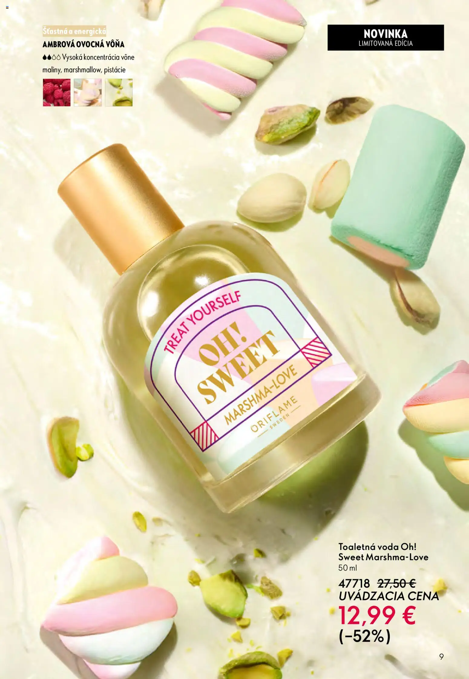 Nové Oriflame akcie – leták je platný od 21.01.2026 | Strana: 9 | Produkty: Toaletná voda, Voda, Pistácie