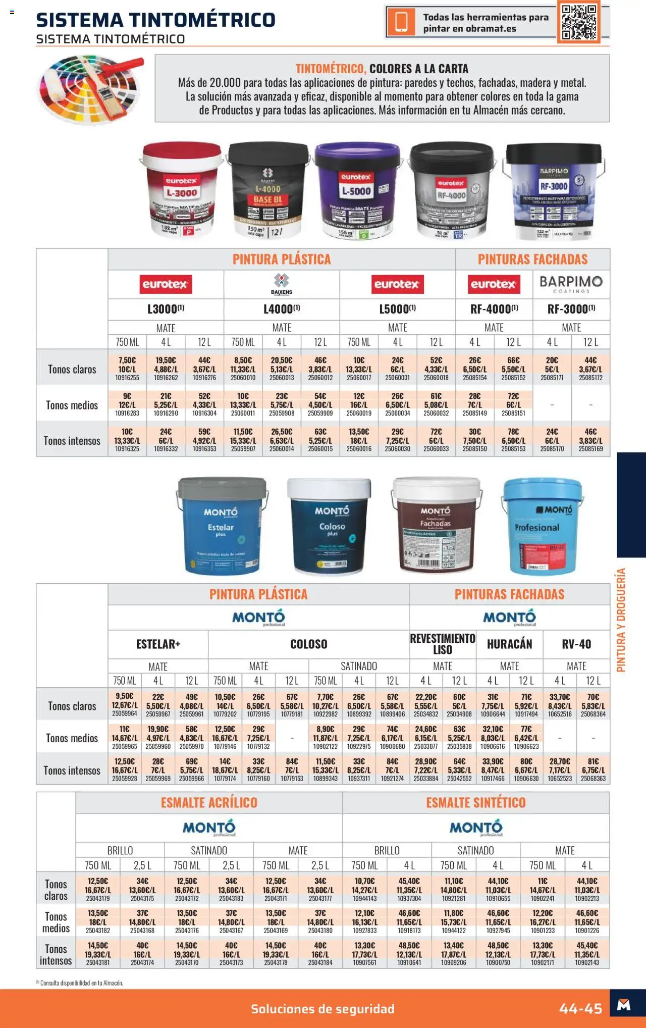 Obramat - Pamplona  │ válido desde el 10.10.2025 | Página: 45 | Productos: Pintura plástica