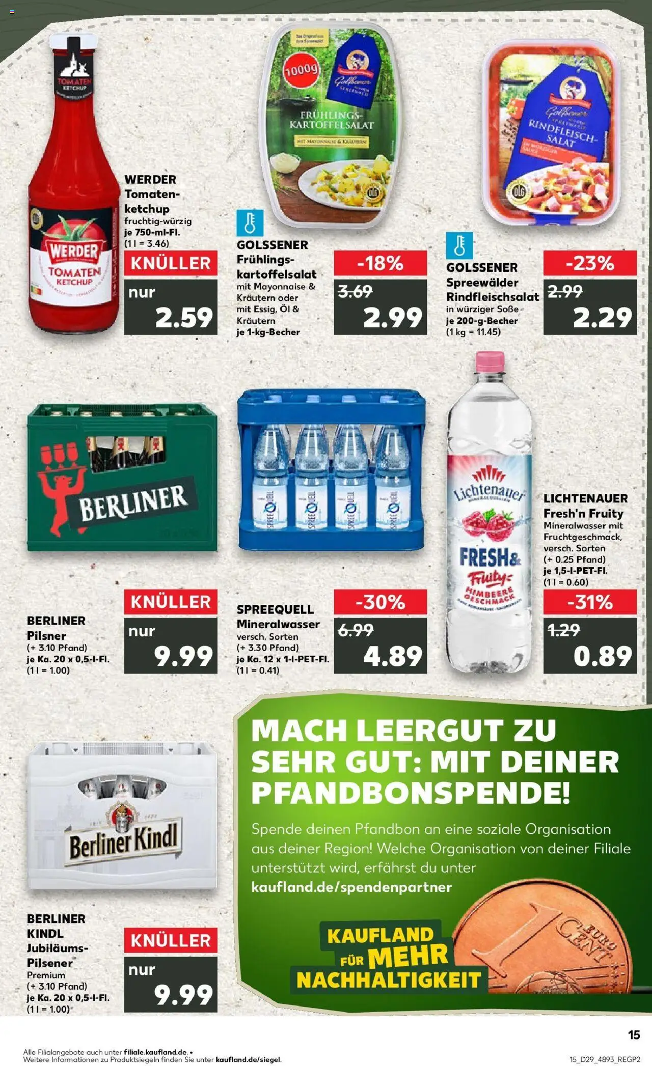 Kaufland prospekt Zossen	 - gültig ab dem 21.07.2025 | Seite: 28 | Produkte: Mineralwasser, Mayonnaise, Rindfleisch, Berliner pilsner