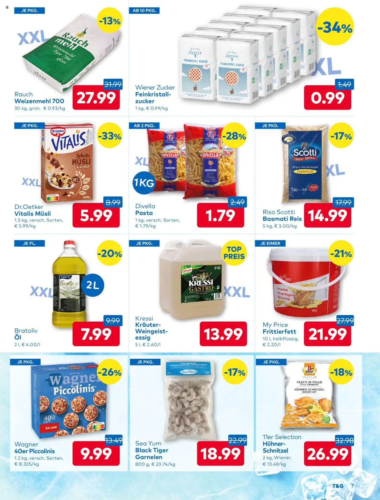 T&G Kärnten gültig ab 11.09.2025 | Seite: 3 | Produkte: Pasta, Zucker, Salami, Reis