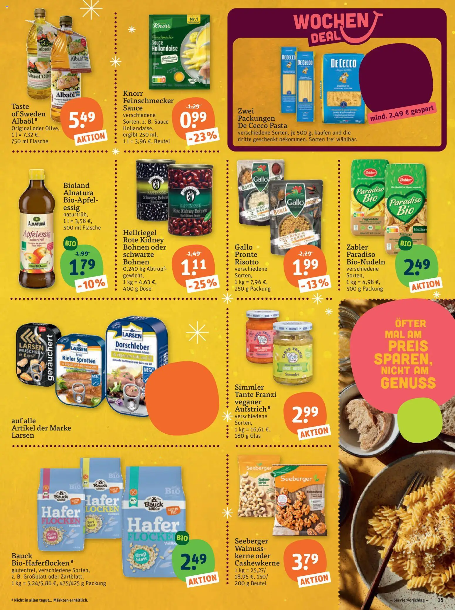 Tegut Prospekt – gültig ab 01.12.2025 | Seite: 17 | Produkte: Essig, Knorr, Pasta, Flocken