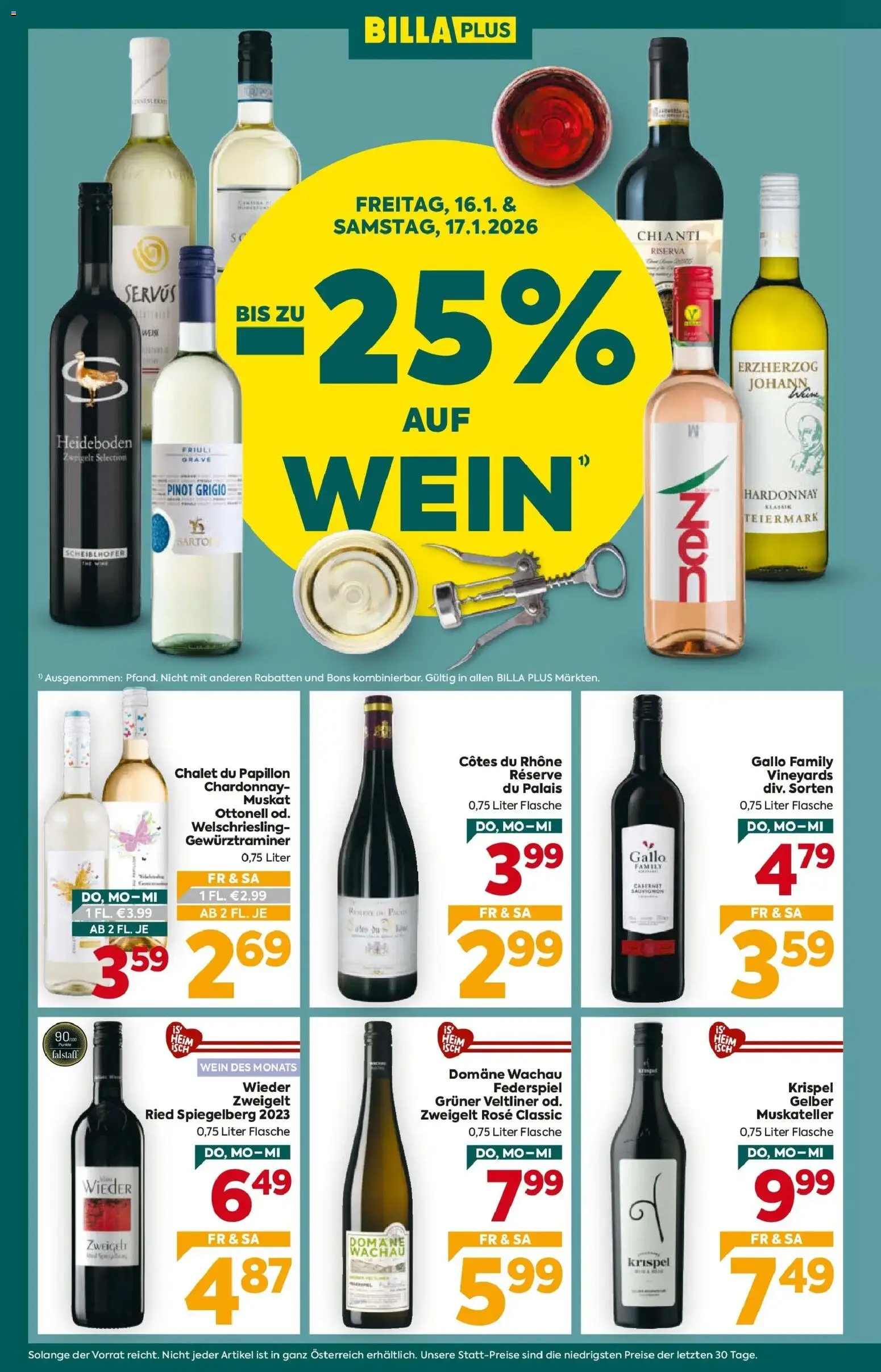 Billa Plus Flugblatt - Oberösterreich gültig ab 15.01.2026 | Seite: 2 | Produkte: Wein