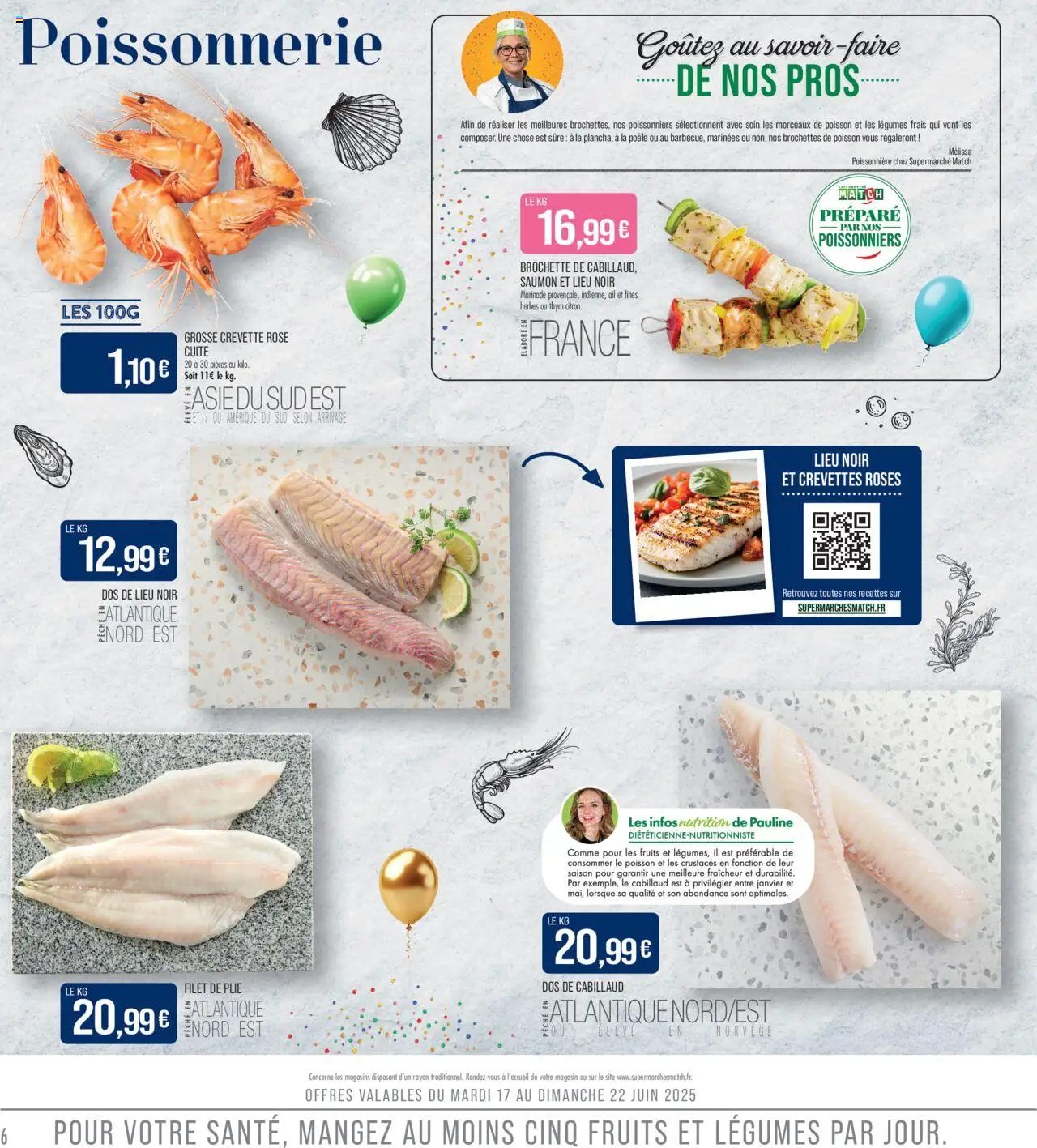 | Page: 6 | Produits: Crevette, Ail, Poissonnerie, Dos de cabillaud