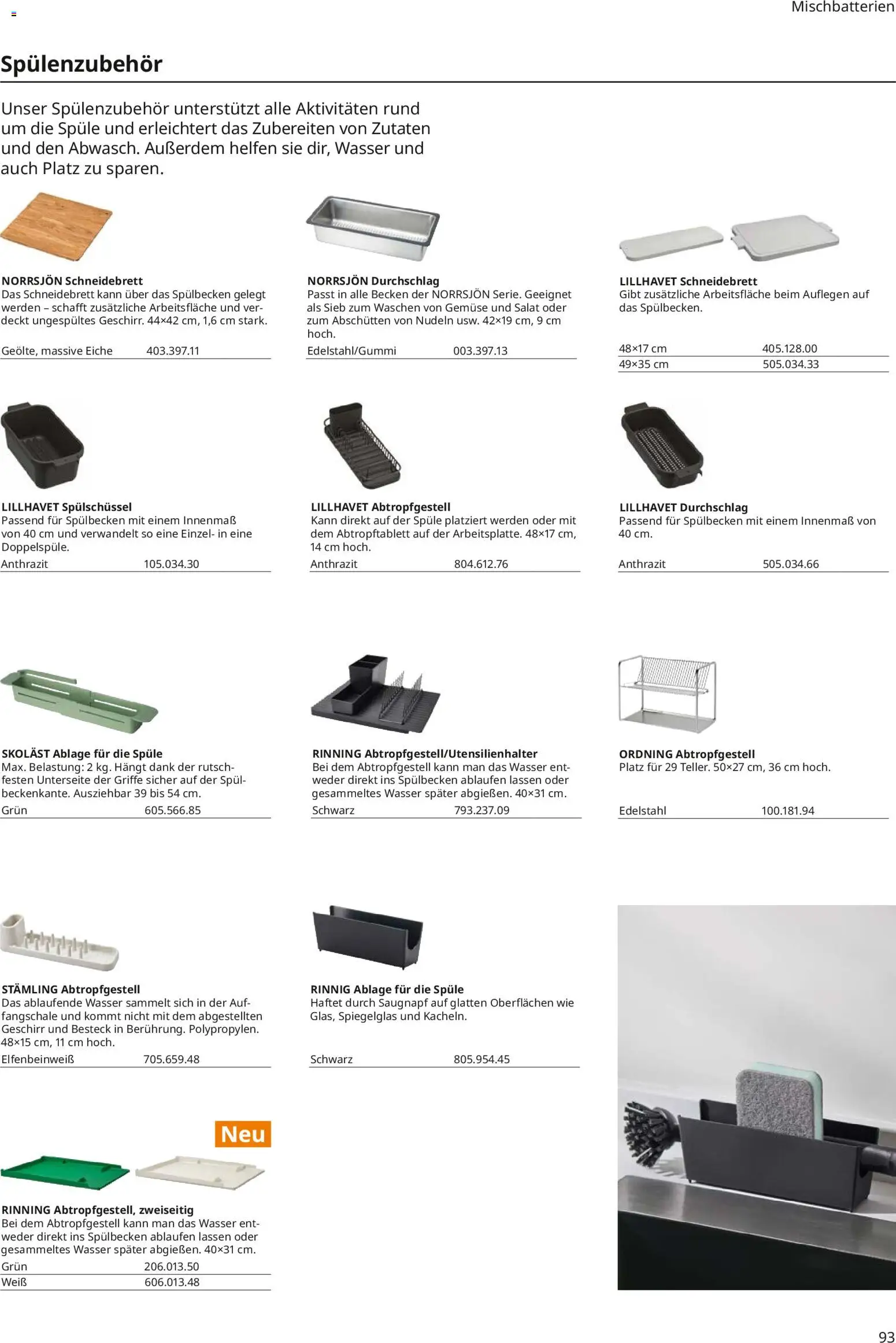 Ikea Küchen – gültig ab 30.09.2025 | Seite: 93 | Produkte: Wasser, Gemüse, Nudeln, Salat