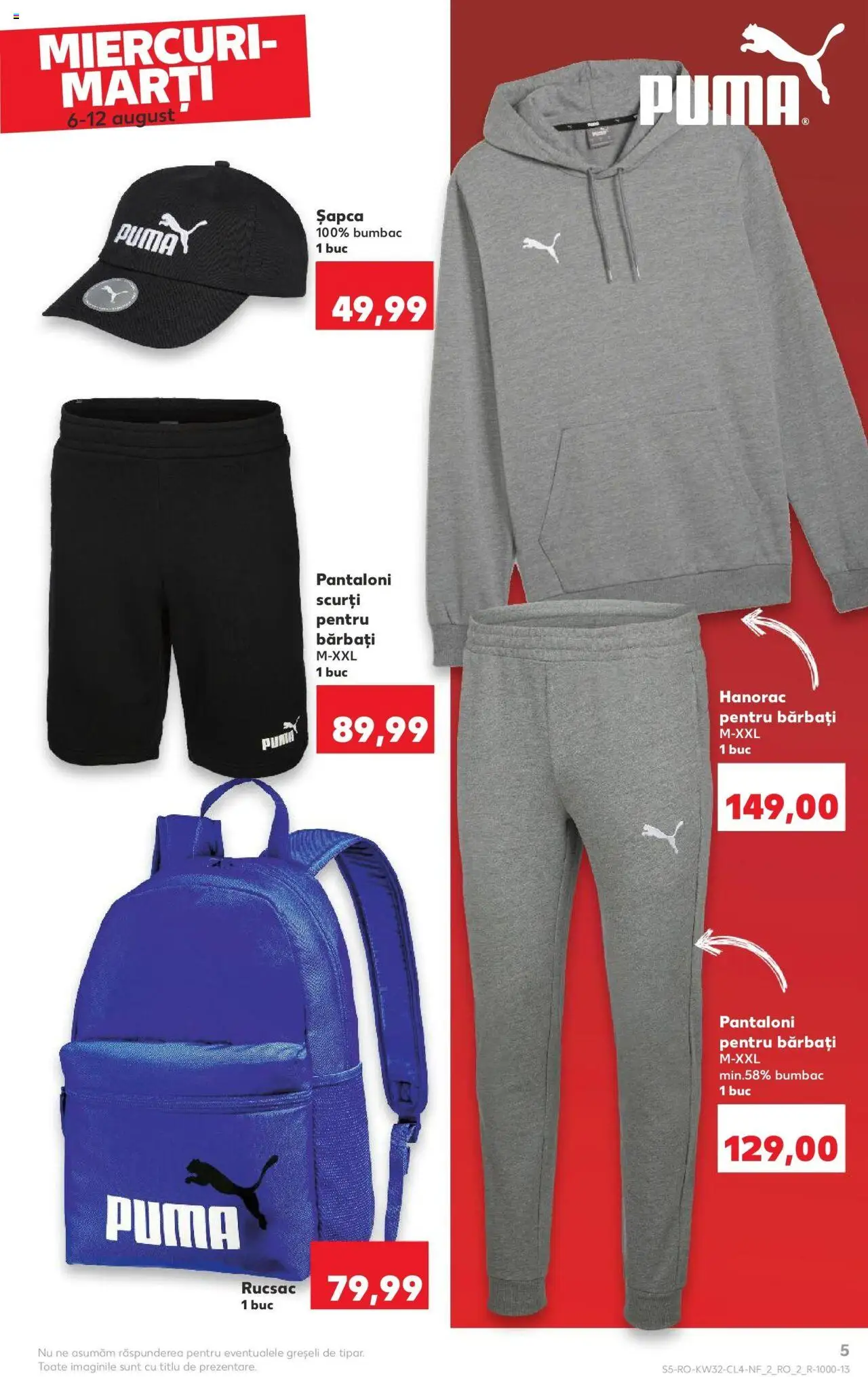 Catalog Kaufland - Galați – valabil de la 06.08.2025 | Pagină: 5 | Produse: Șapcă, Pantaloni, Keşe, Rucsac