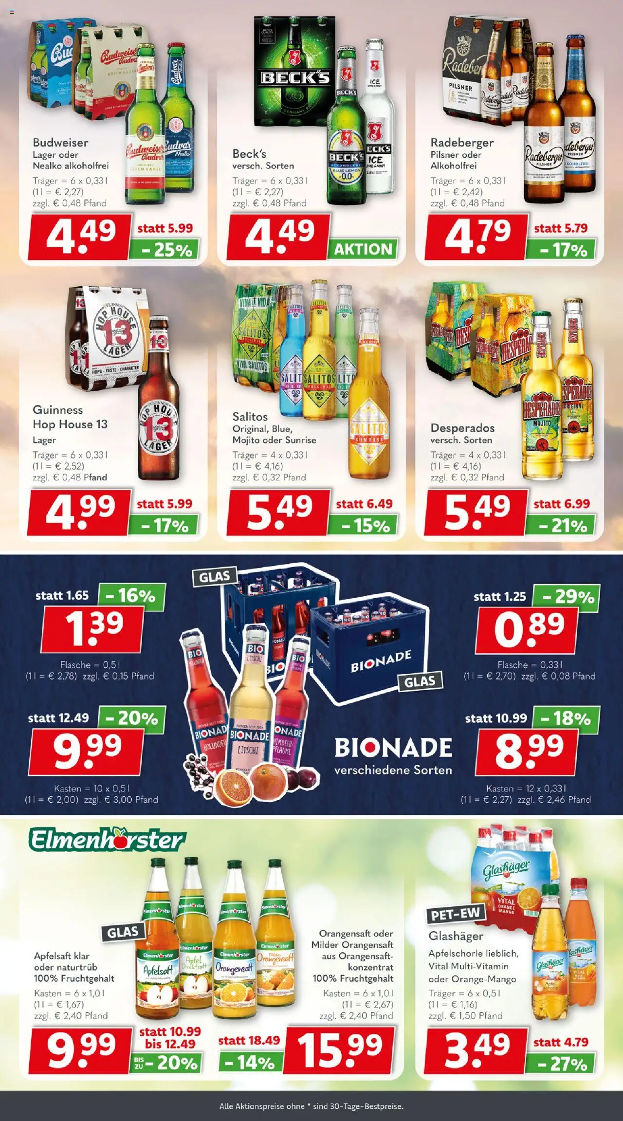 Getränkeland Prospekt 	 - gültig ab dem 21.07.2025 | Seite: 4 | Produkte: Orangensaft, Apfelsaft, Mango, Desperados