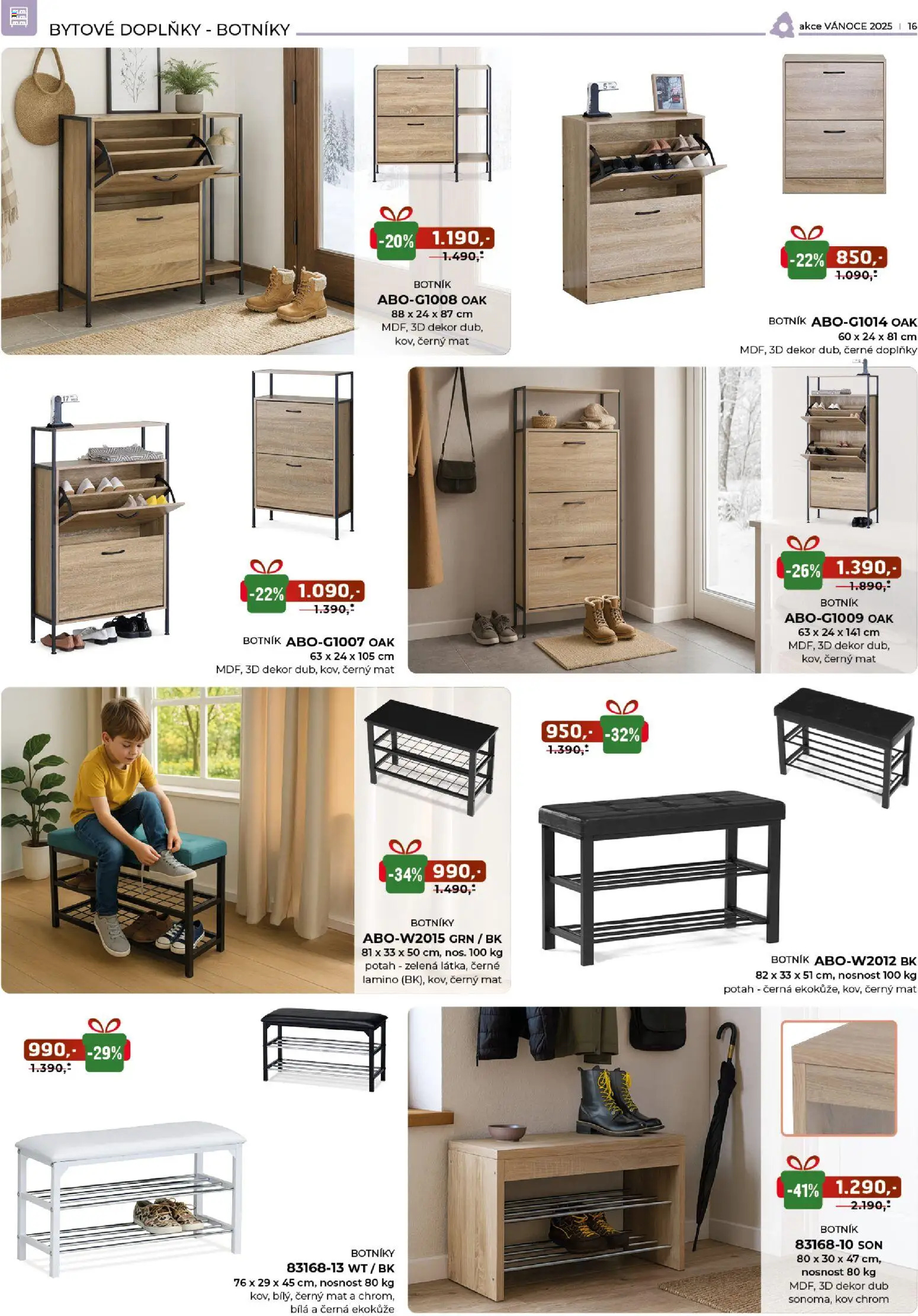 Jamall nábytek leták - Vánoce od 05.11.2025 | Strana: 16 | Produkty: Botník