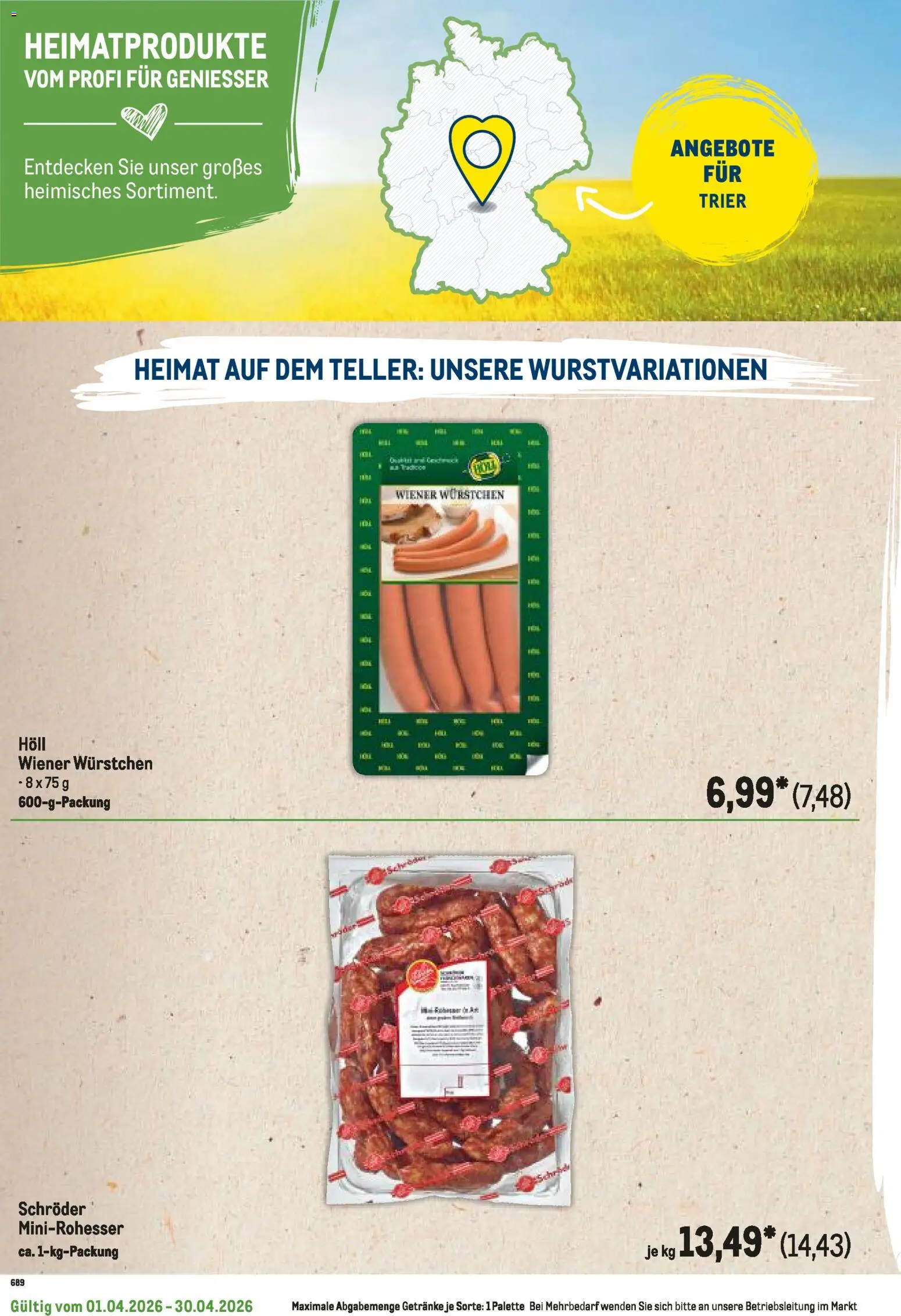 Metro Regionaler Flyer – gültig ab 01.04.2026 | Seite: 64 | Produkte: Wiener wurstchen