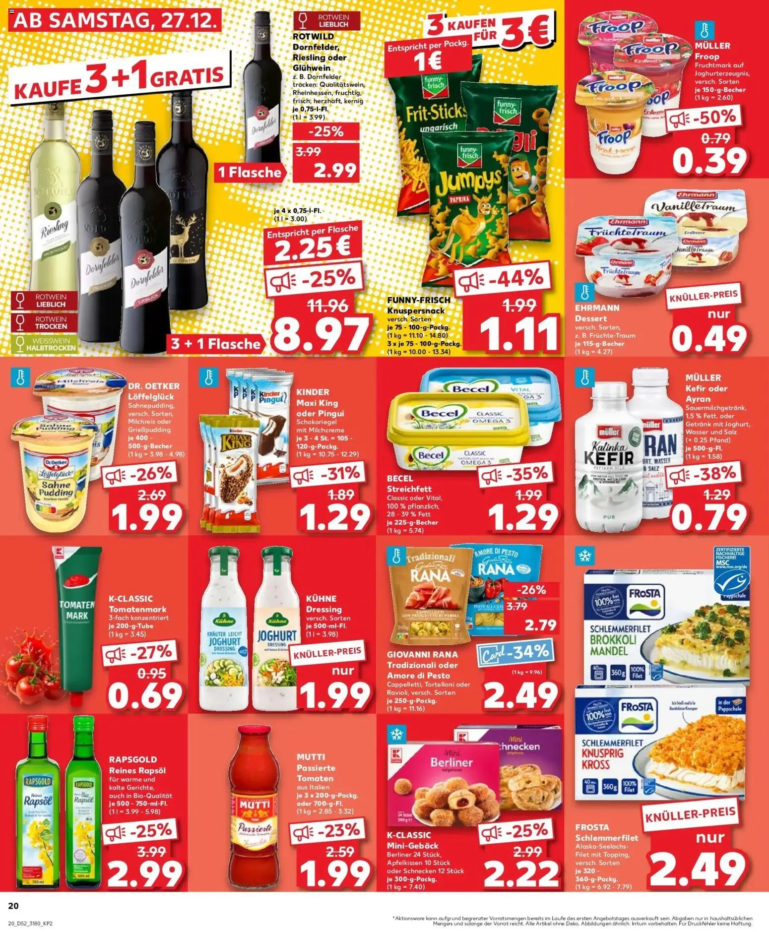 Kaufland prospekt Dallgow-Döberitz	 – gültig ab 28.12.2025 | Seite: 20 | Produkte: Becel, Brokkoli, Salz, Chips