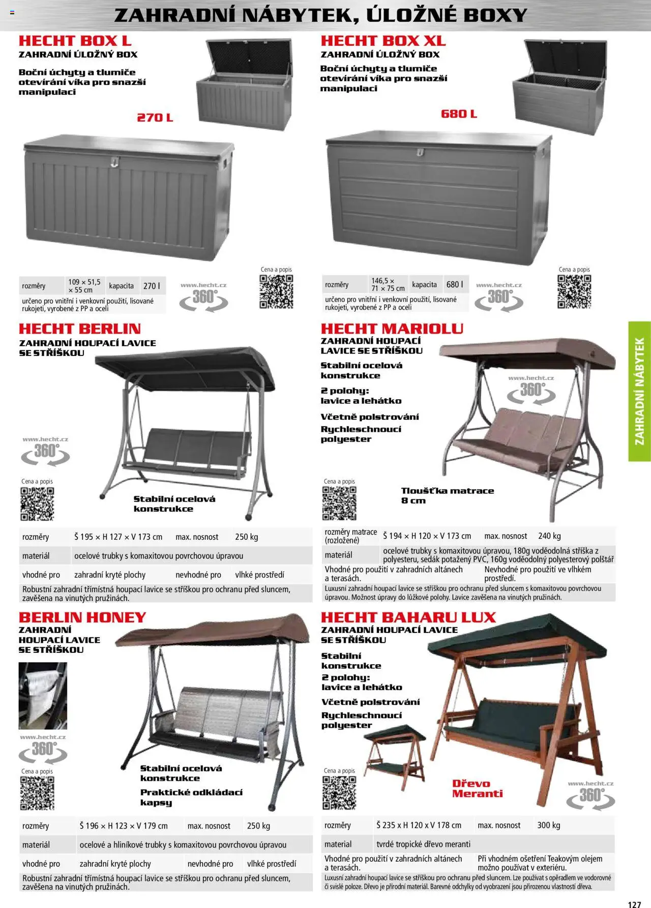 Hecht katalog - Podzim - zima 2025 od 01.09.2025 | Strana: 127 | Produkty: Box, Hecht, Polštář, Zahradní nábytek