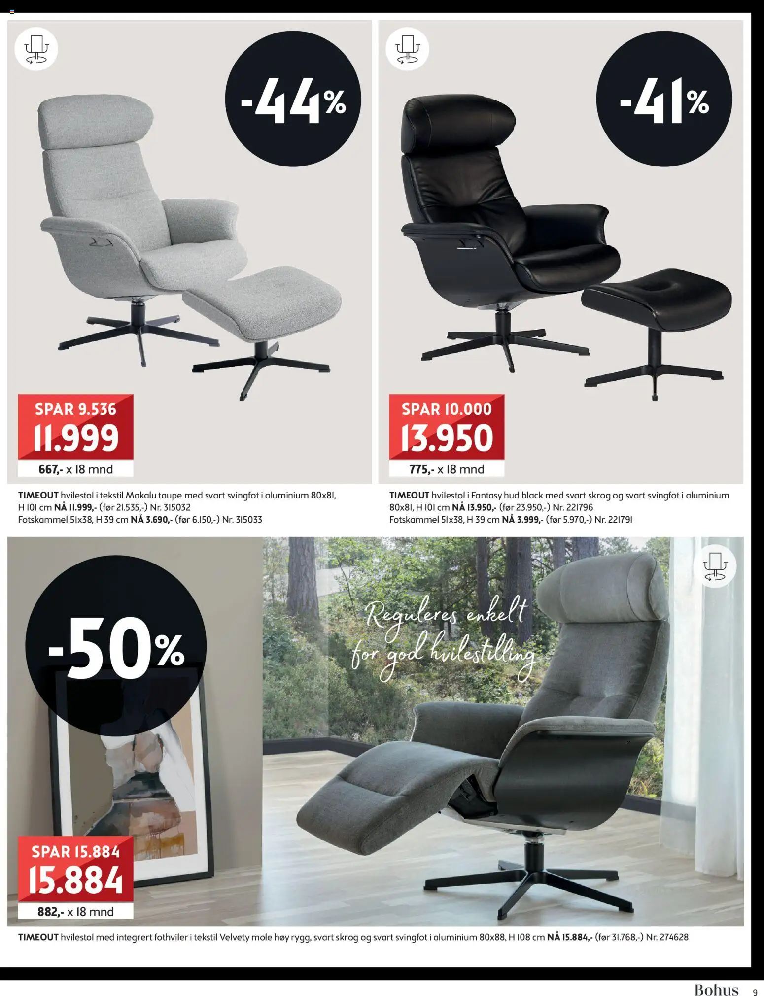 {H1} | Side: 9 | Produkter: Hvilestol